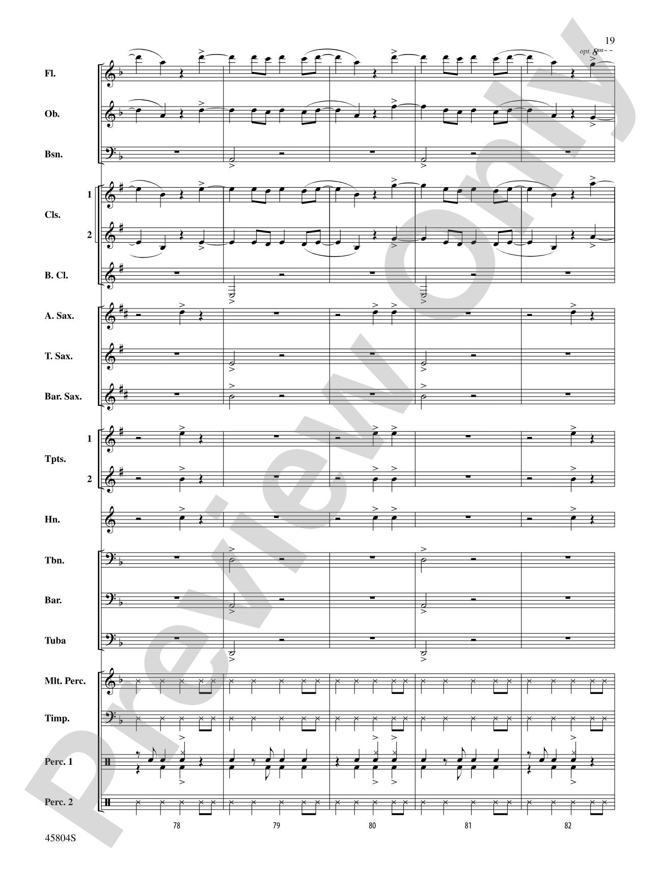 Just Like Fire: Concert Band Conductor Score & Parts