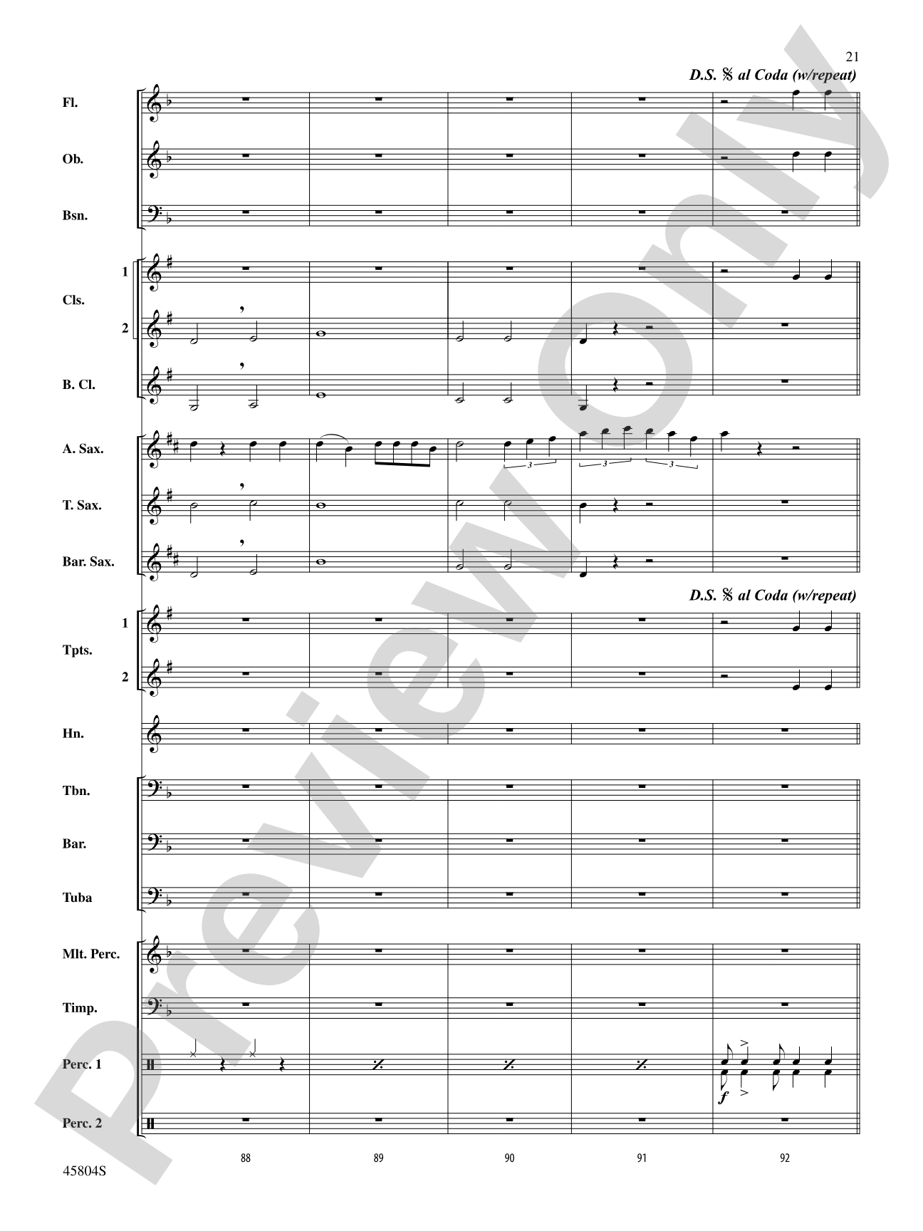 Just Like Fire: Concert Band Conductor Score & Parts