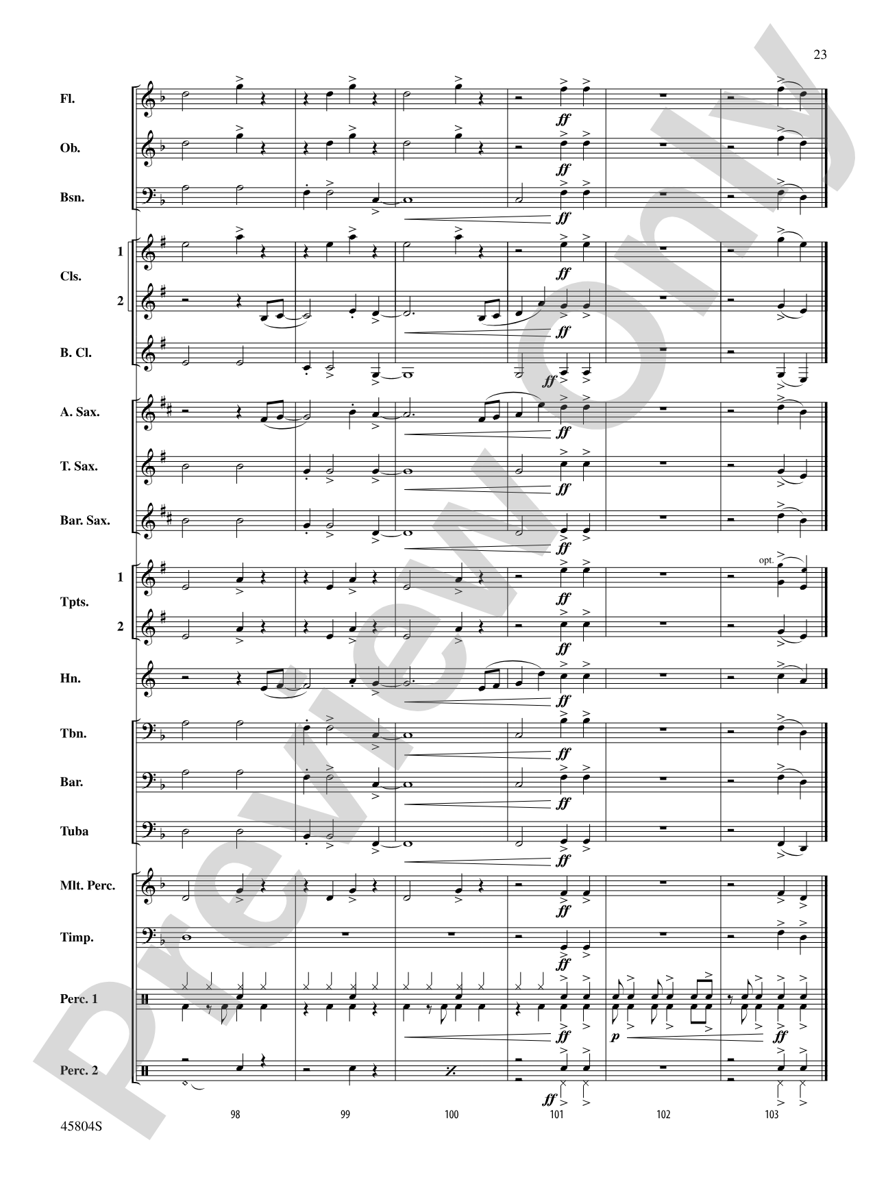 Just Like Fire: Concert Band Conductor Score & Parts