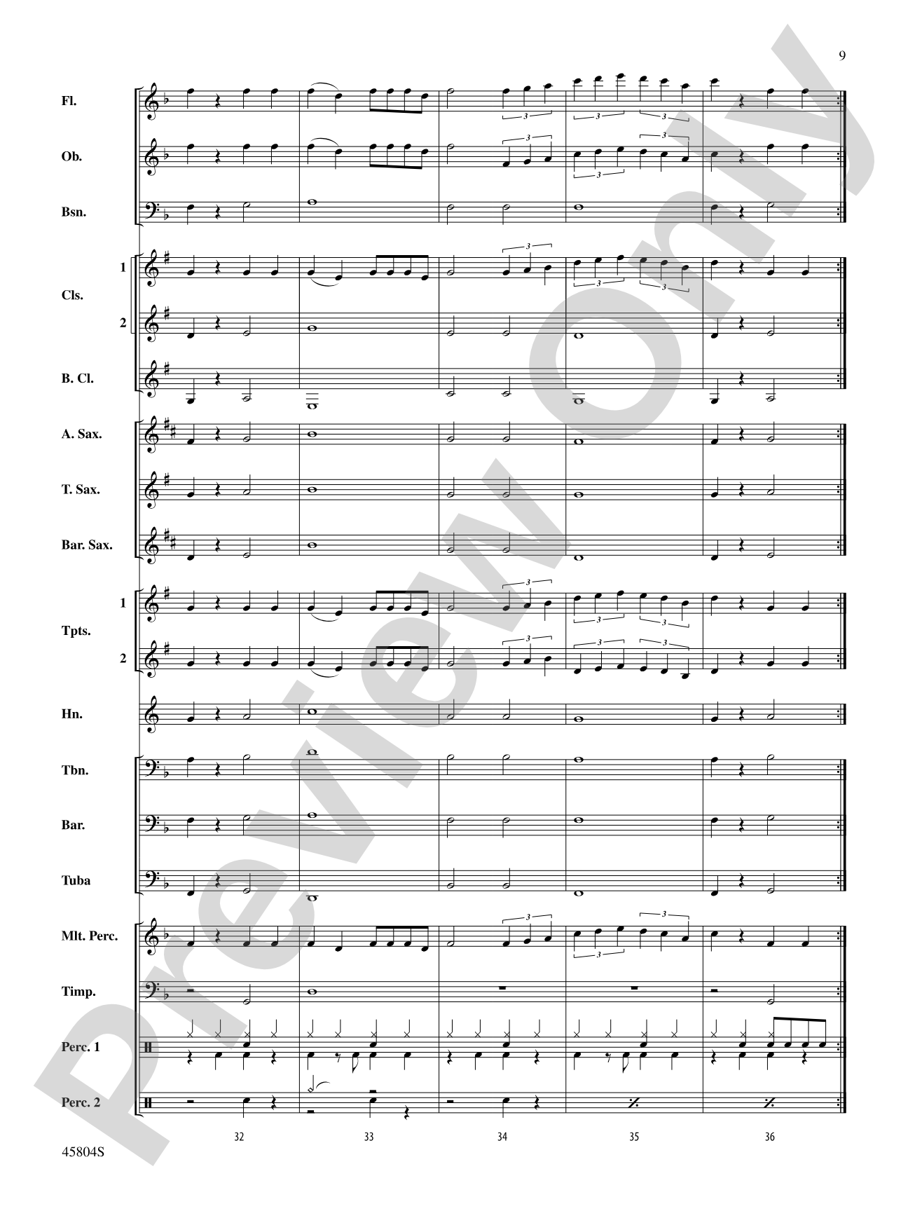 Just Like Fire: Concert Band Conductor Score & Parts