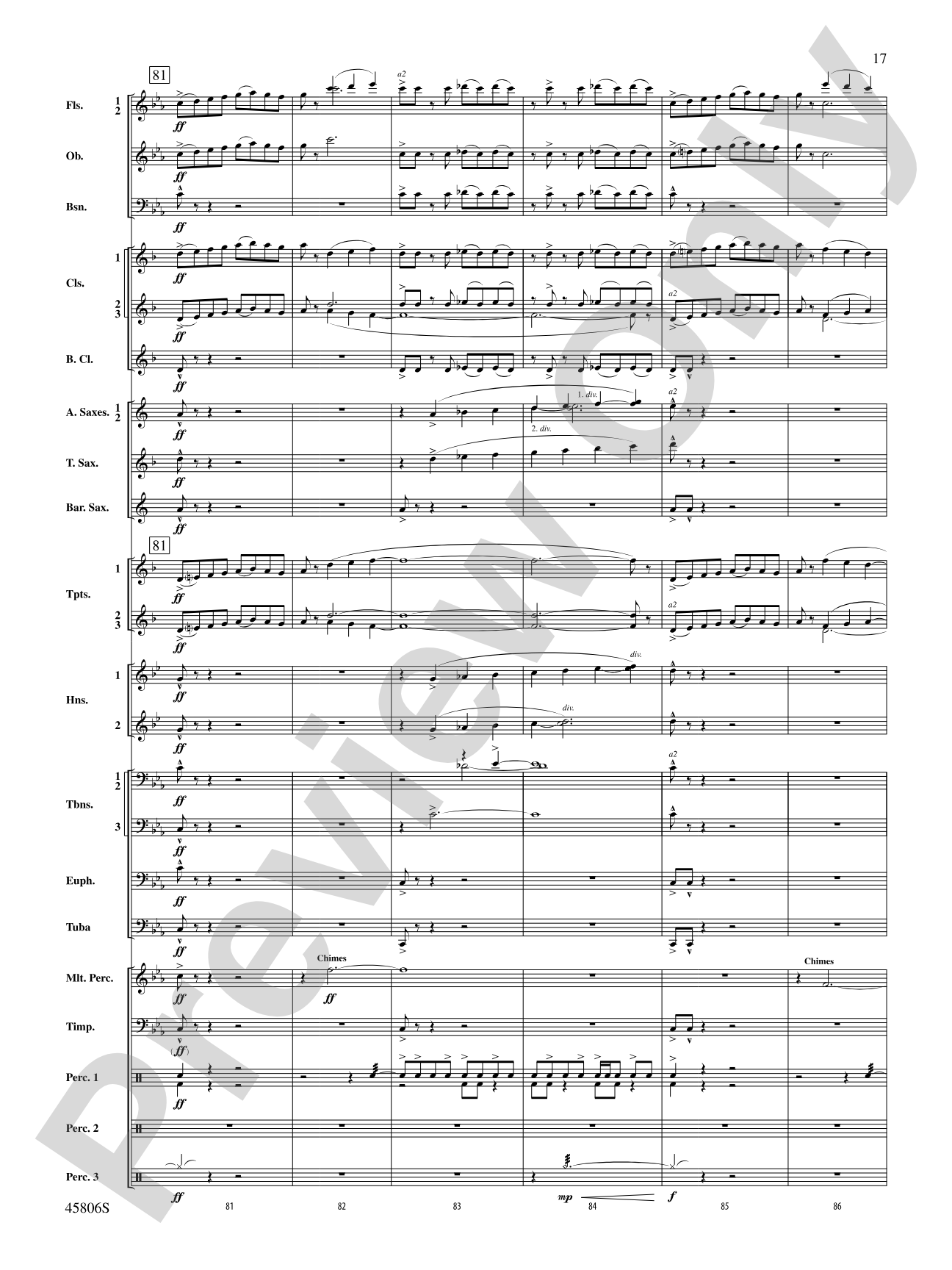 Children of a Different Sun: Score