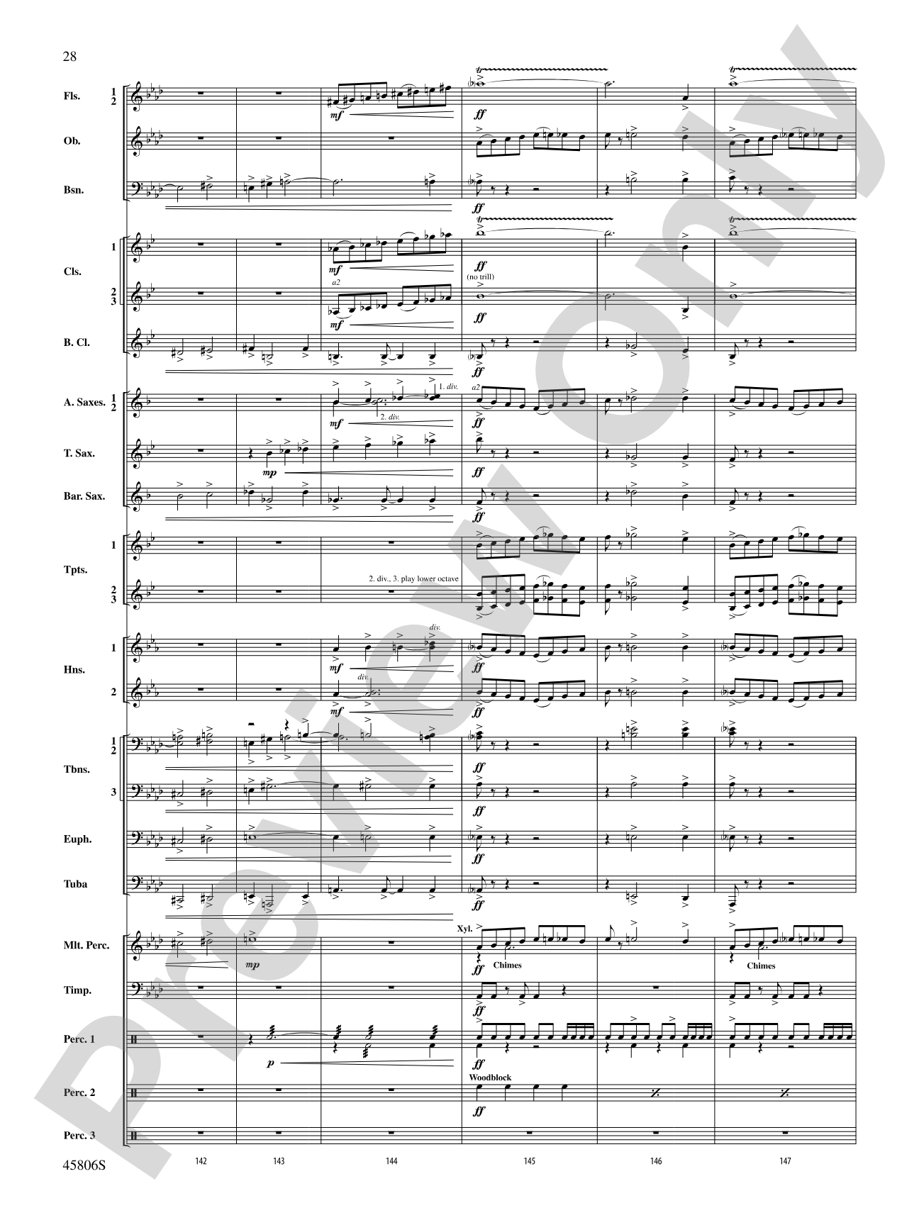 Children of a Different Sun: Score