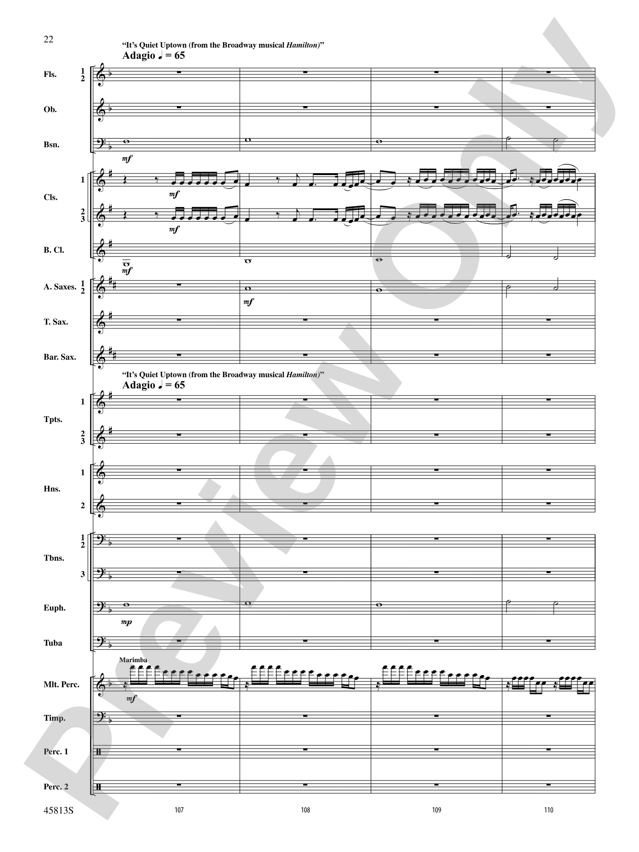 Hamilton, Suite from: Concert Band Conductor Score & Parts