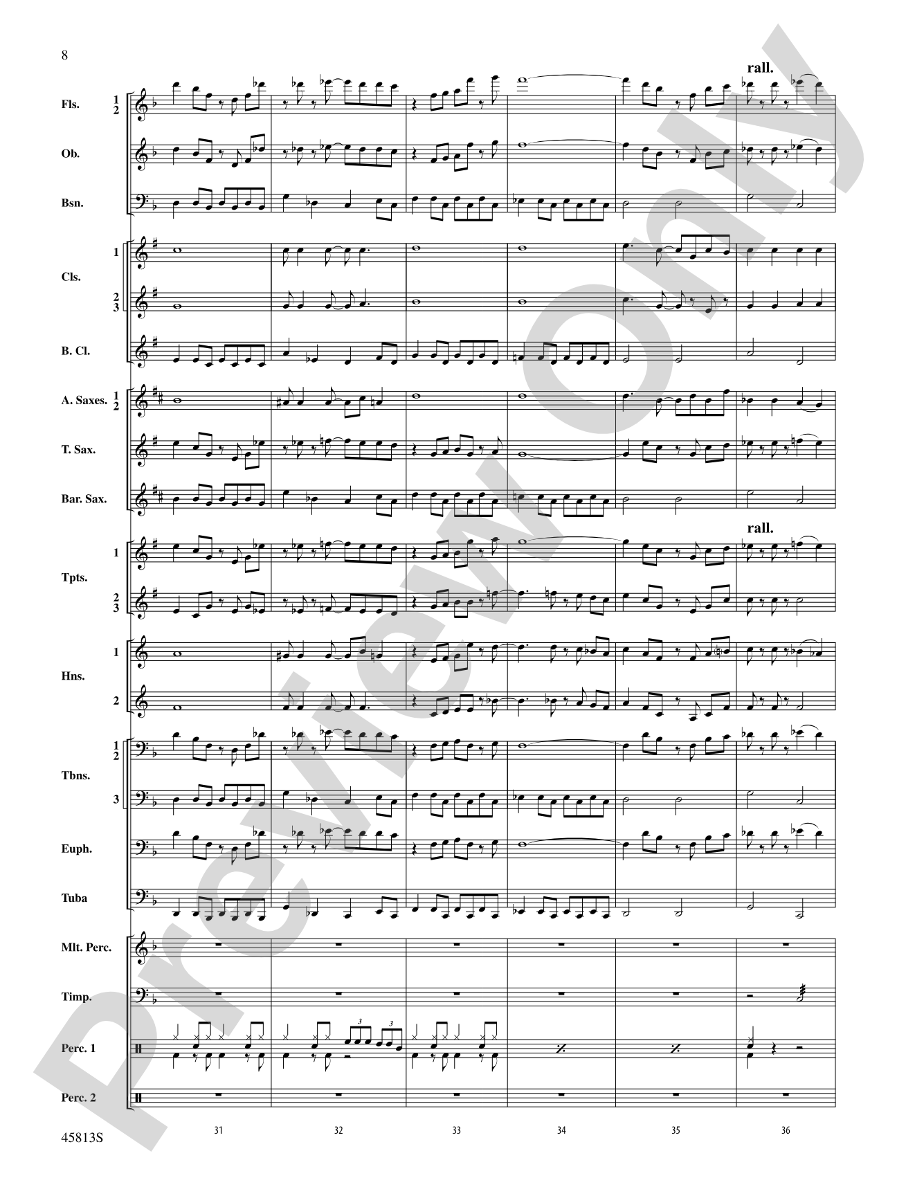 Hamilton, Suite from: Concert Band Conductor Score & Parts