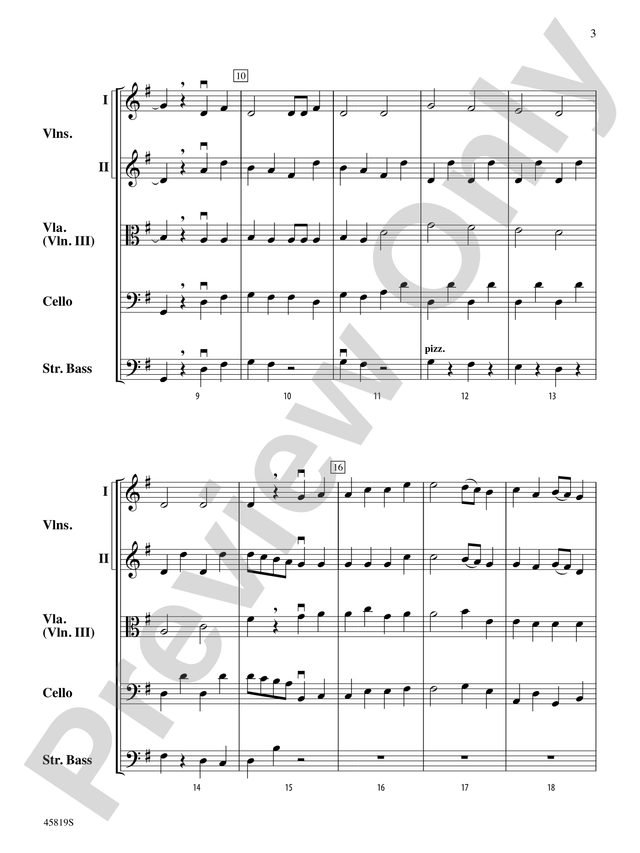 Gavotte: String Orchestra Conductor Score & Parts
