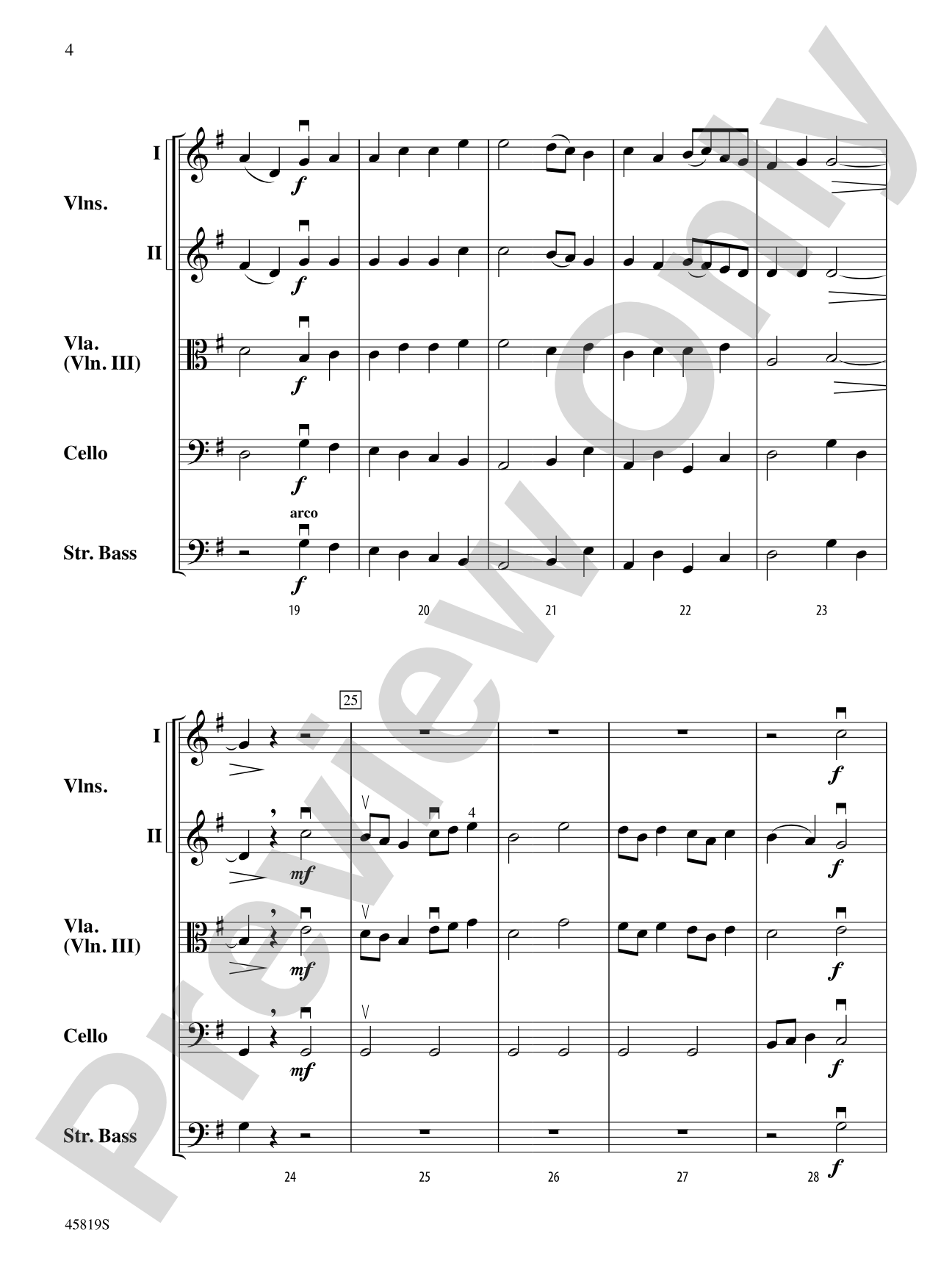 Gavotte: String Orchestra Conductor Score & Parts