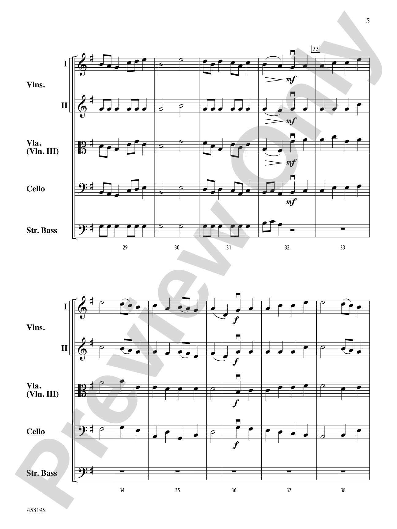 Gavotte: String Orchestra Conductor Score & Parts