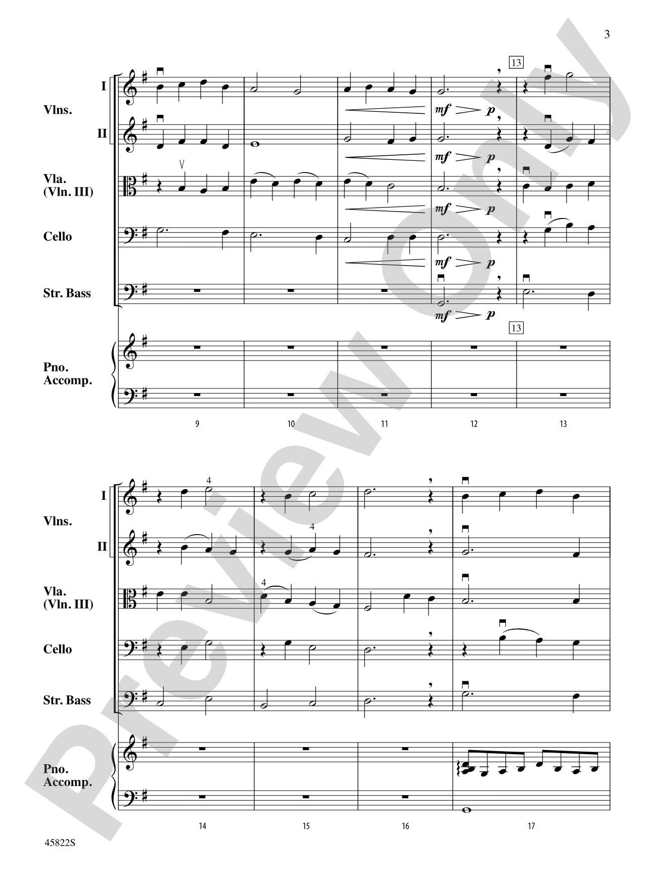 In the Bleak Midwinter: String Orchestra Conductor Score & Parts