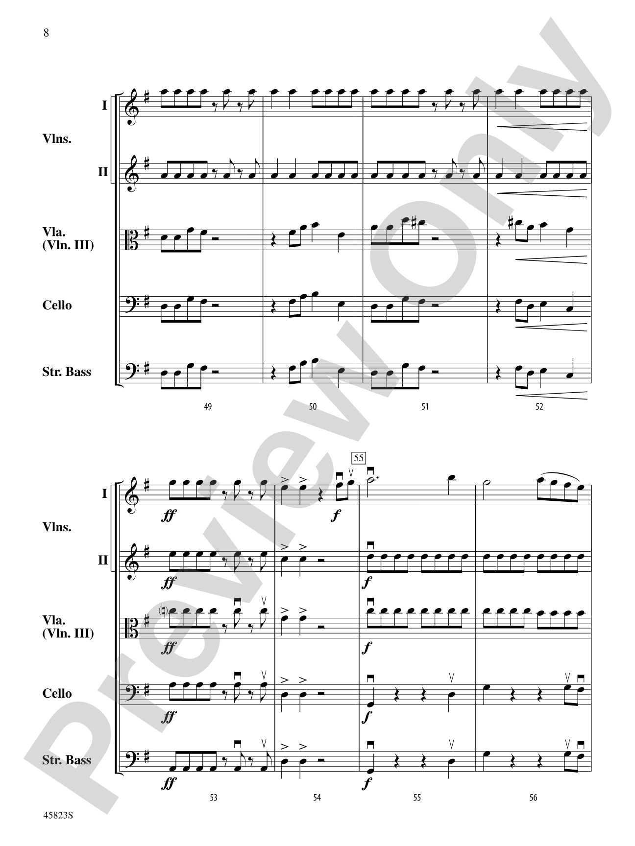 Dayspring: String Orchestra Conductor Score & Parts