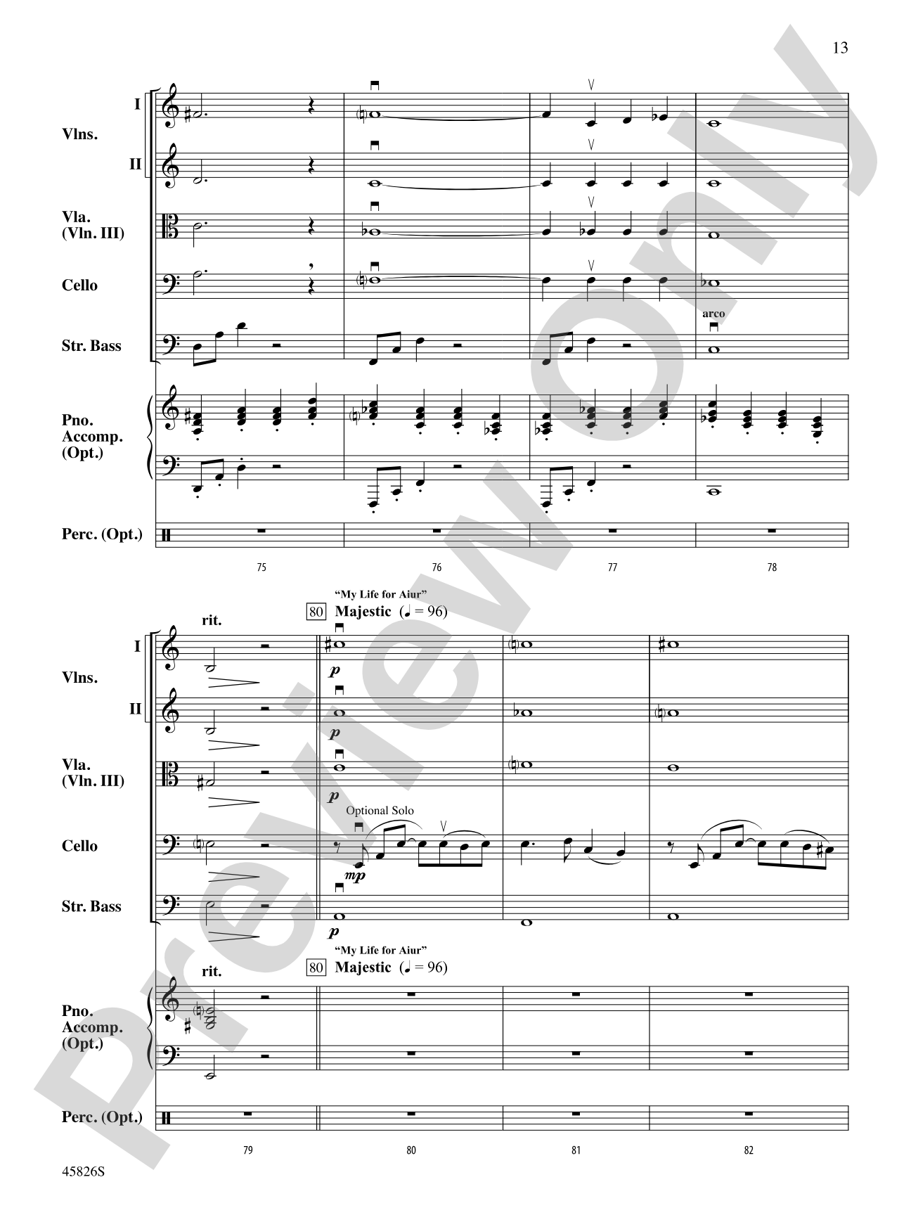 StarCraft II: Legacy of the Void, Selections from: String Orchestra Conductor Score & Parts
