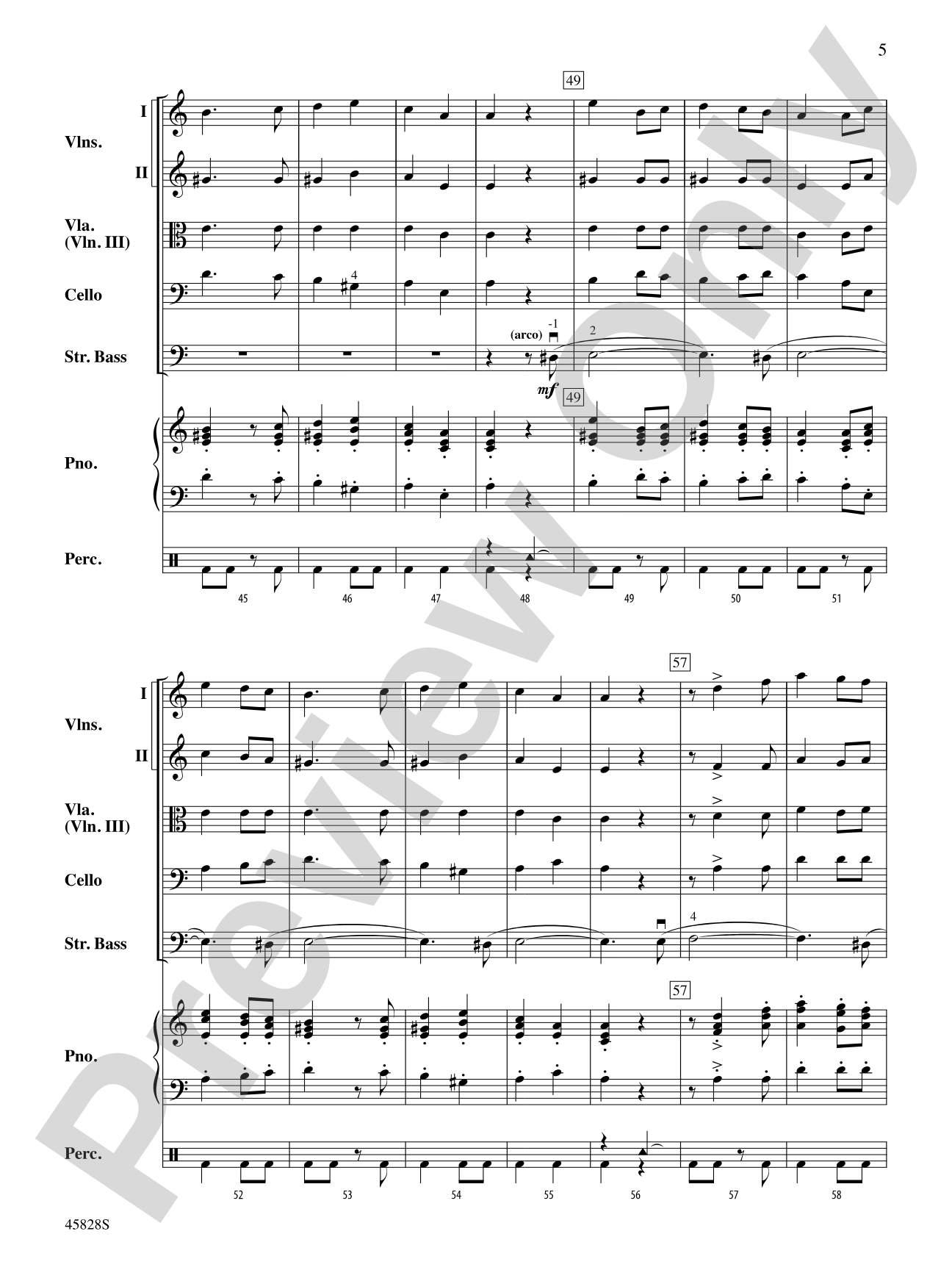 Korobushka: String Orchestra Conductor Score & Parts