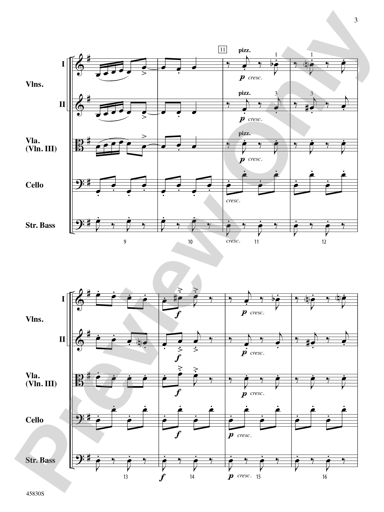 Spinning Song: String Orchestra Conductor Score & Parts