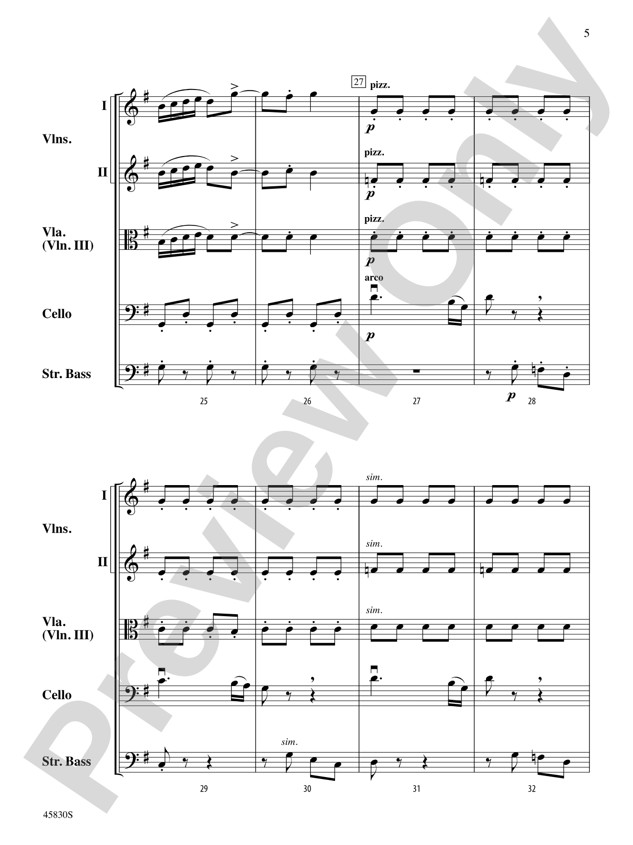 Spinning Song: String Orchestra Conductor Score & Parts