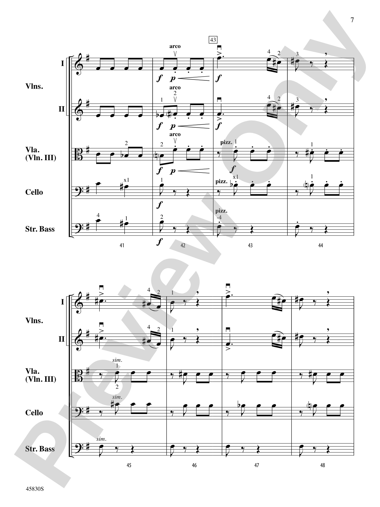 Spinning Song: String Orchestra Conductor Score & Parts