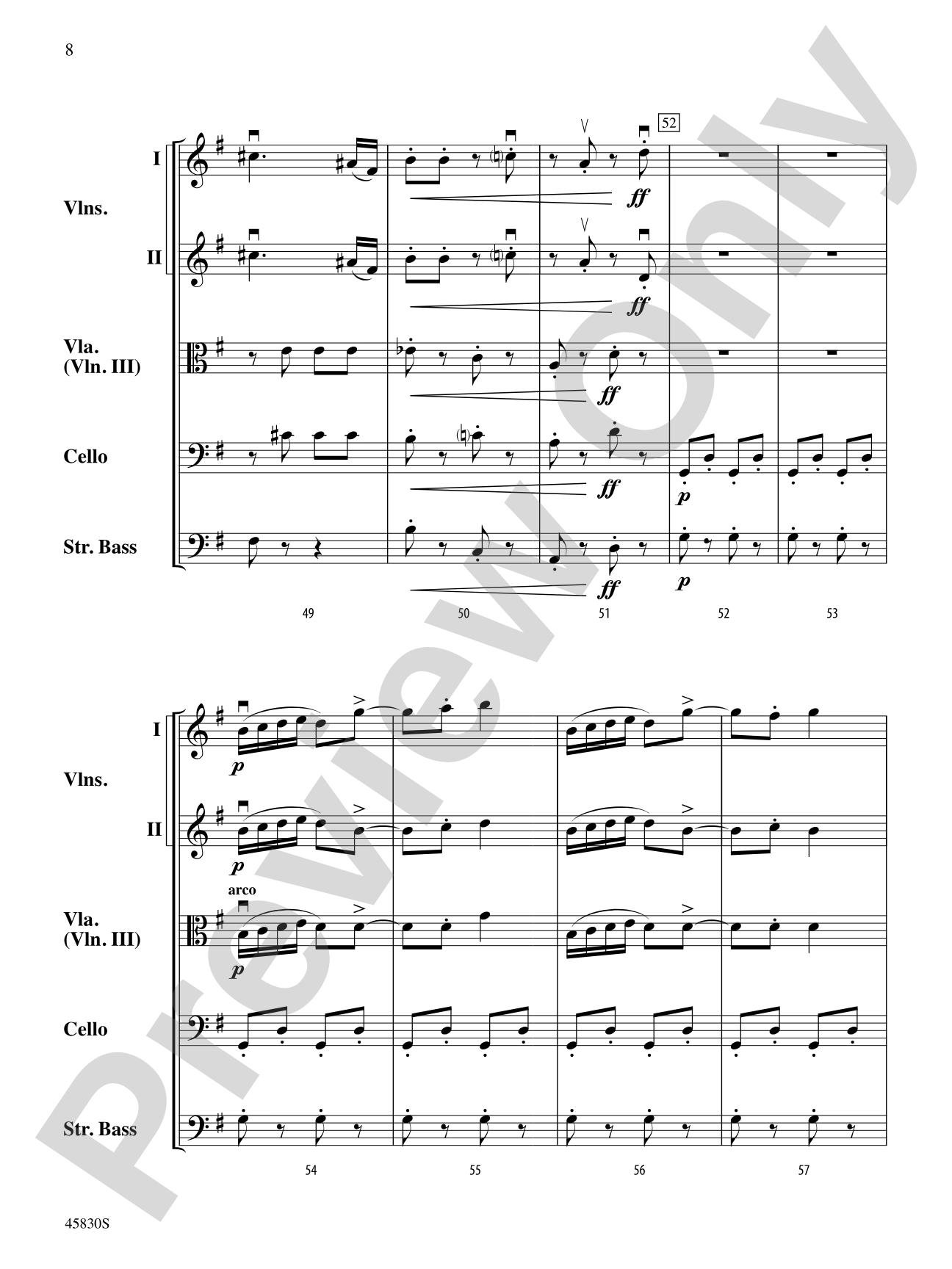 Spinning Song: String Orchestra Conductor Score & Parts