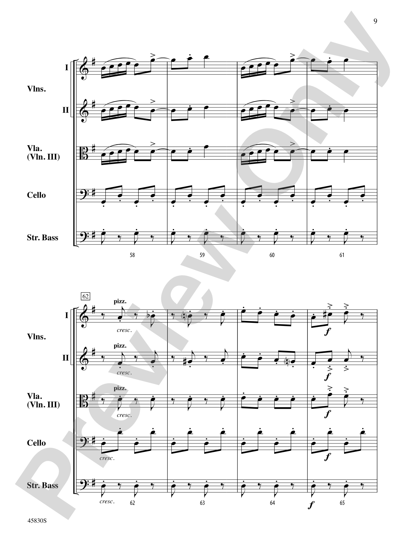 Spinning Song: String Orchestra Conductor Score & Parts