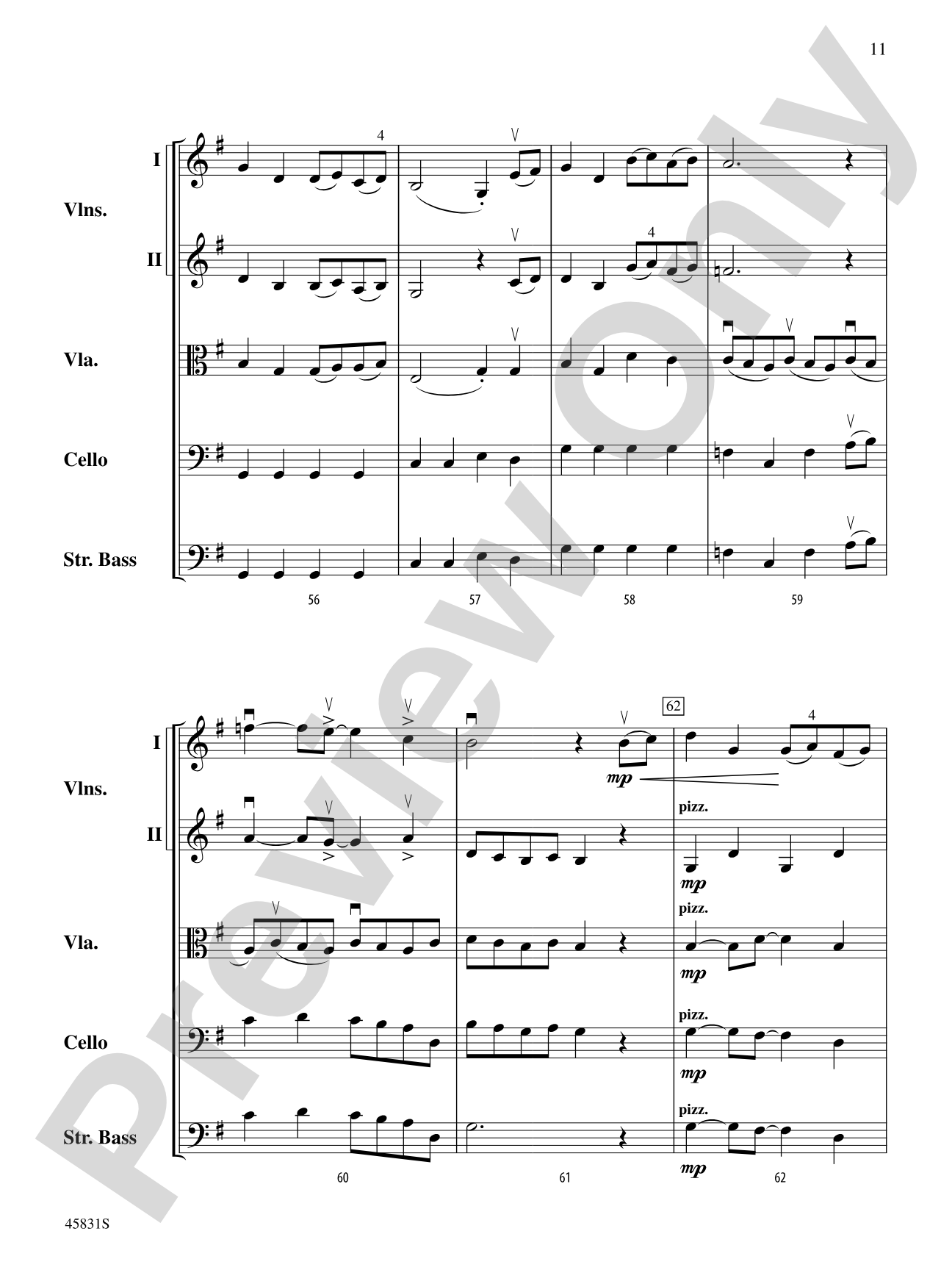 Secret World: String Orchestra Conductor Score & Parts
