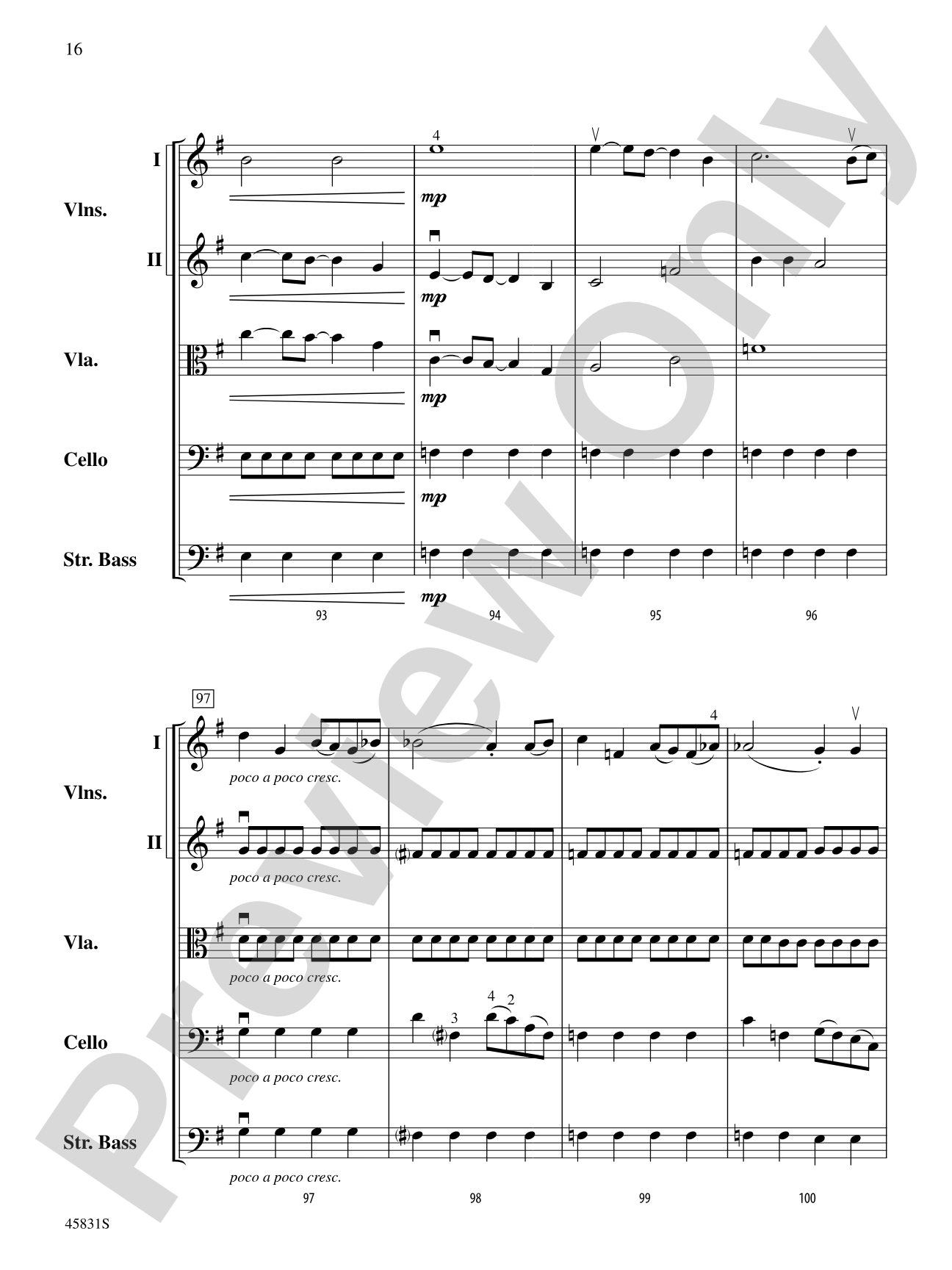 Secret World: String Orchestra Conductor Score & Parts