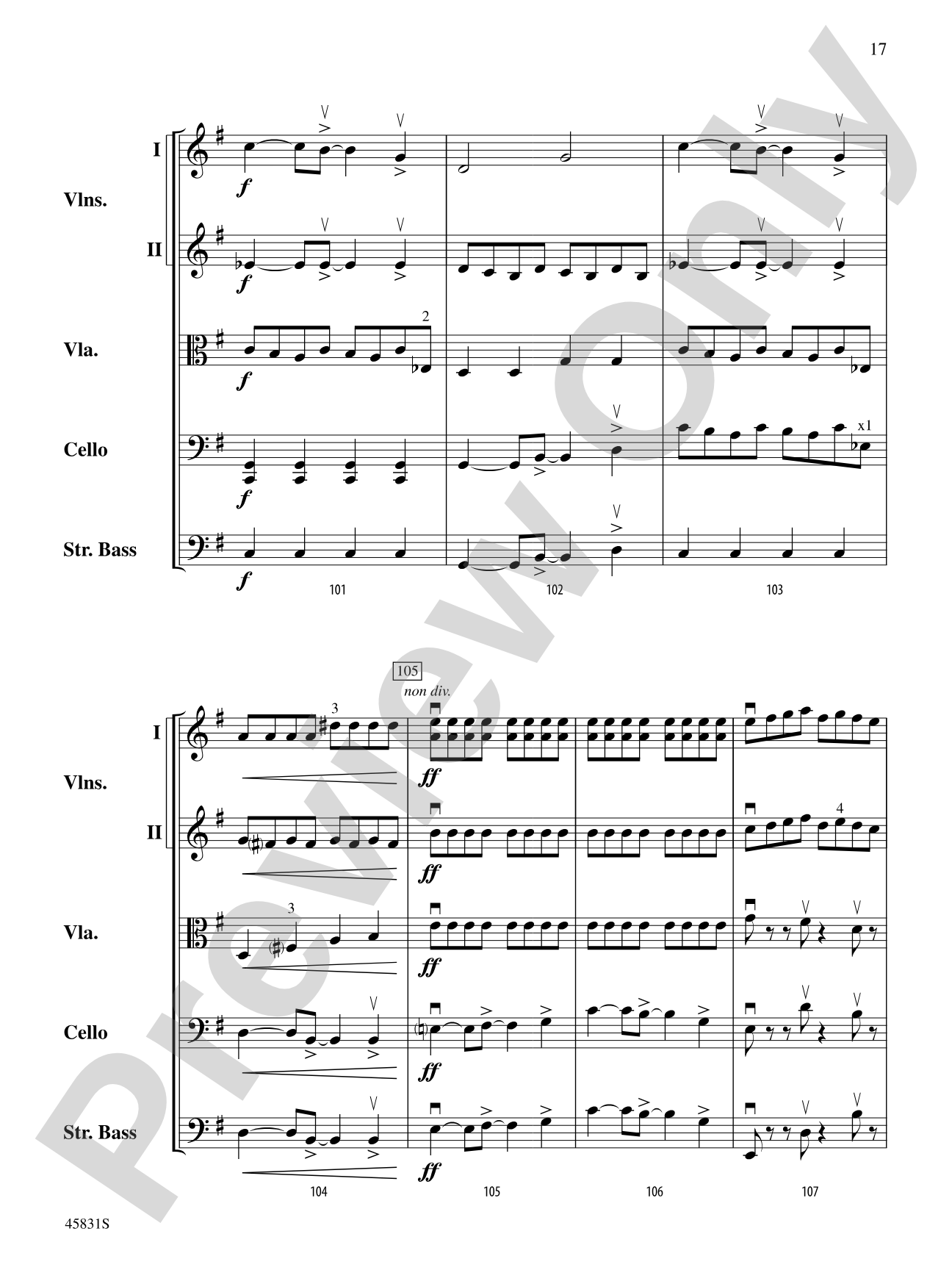 Secret World: String Orchestra Conductor Score & Parts
