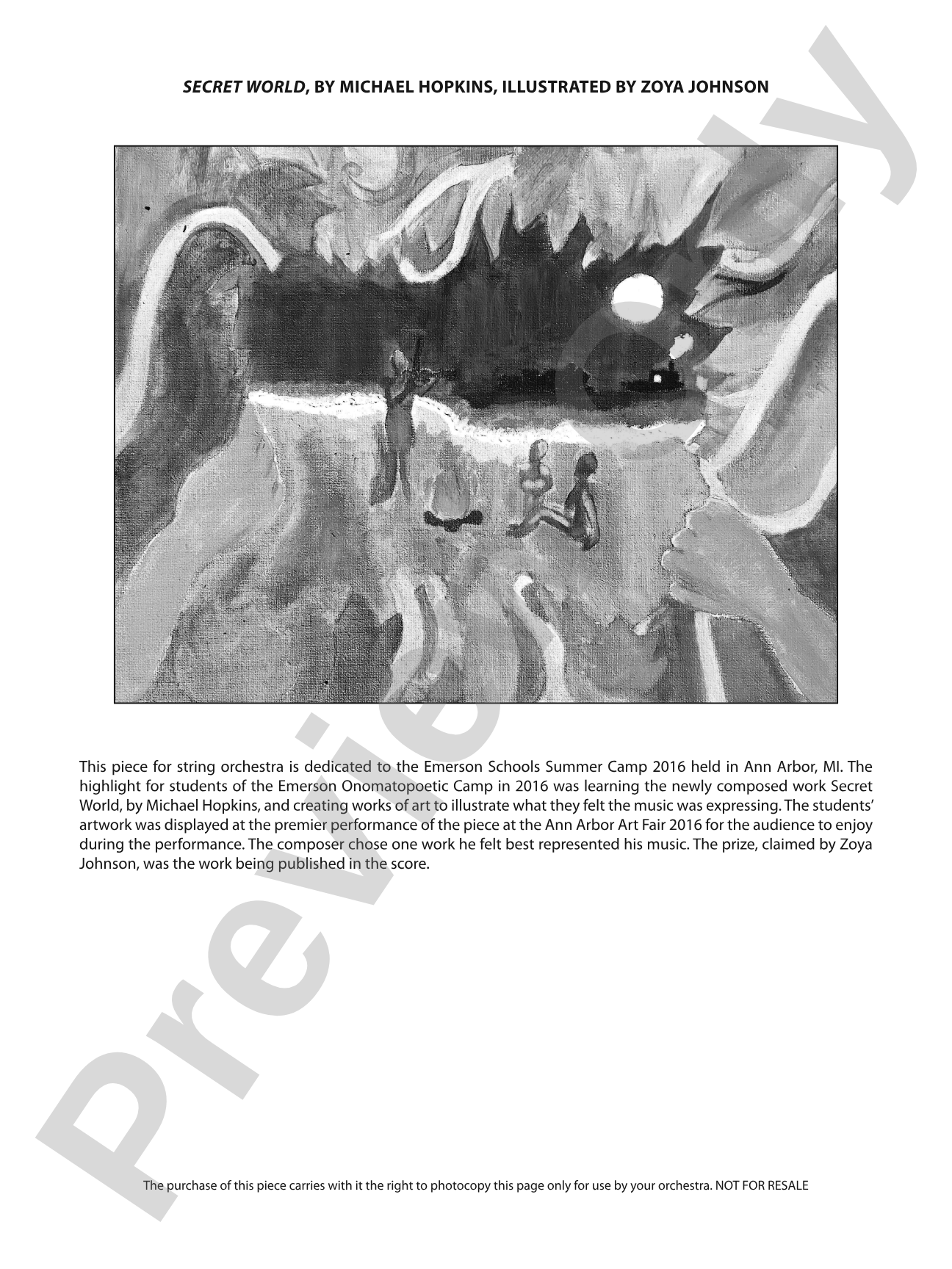 Secret World: String Orchestra Conductor Score & Parts