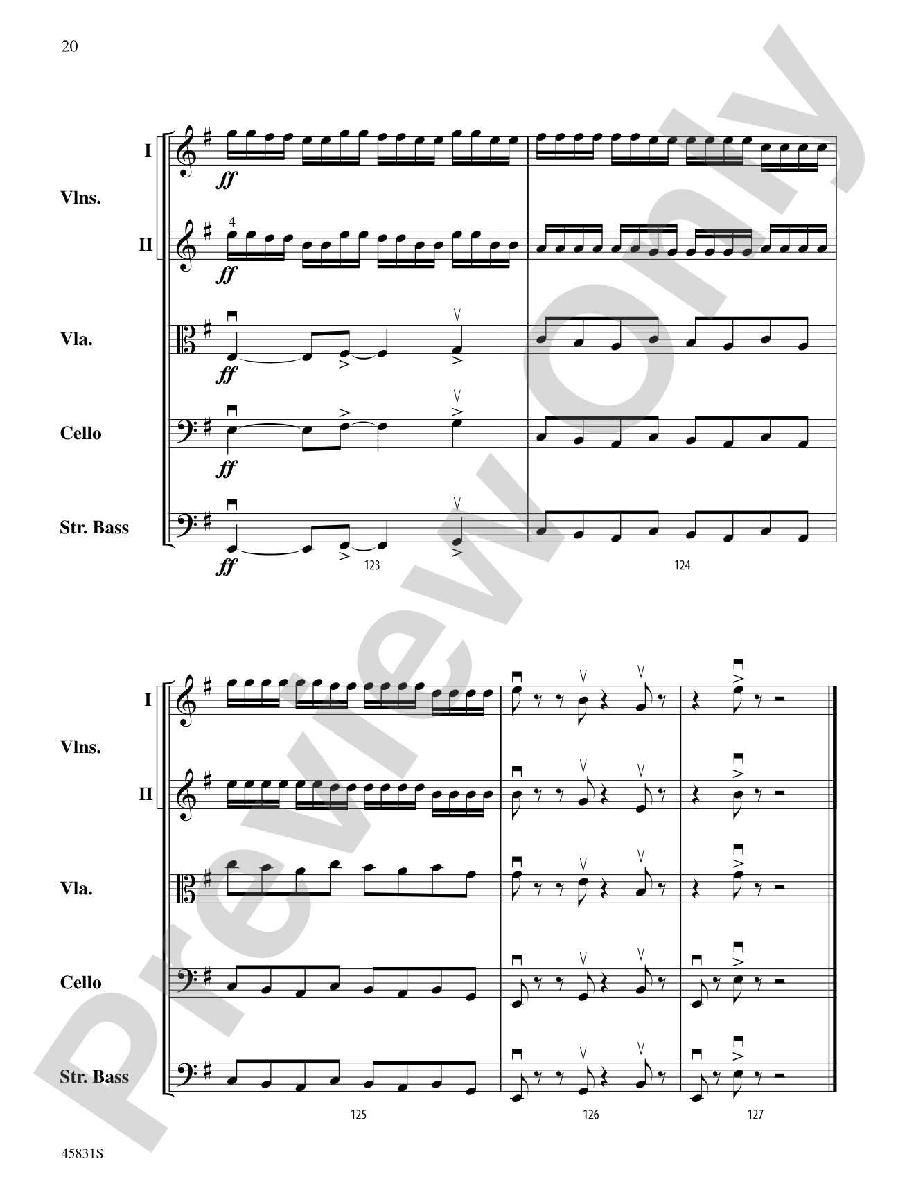 Secret World: String Orchestra Conductor Score & Parts