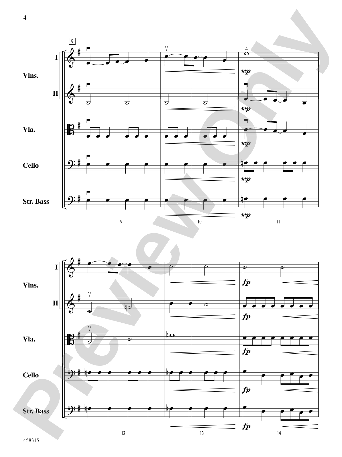 Secret World: String Orchestra Conductor Score & Parts