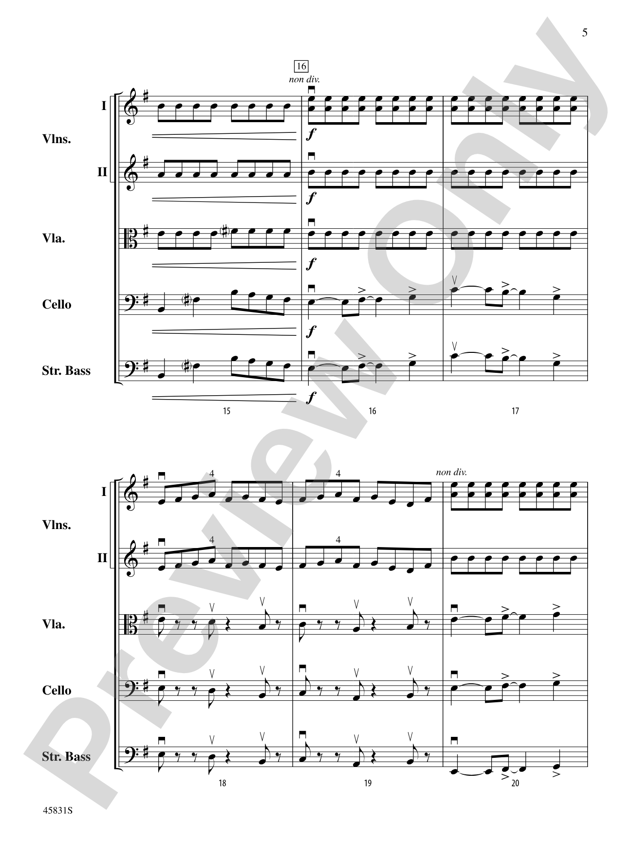 Secret World: String Orchestra Conductor Score & Parts