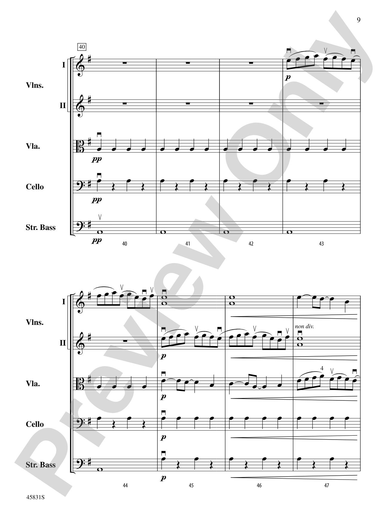 Secret World: String Orchestra Conductor Score & Parts