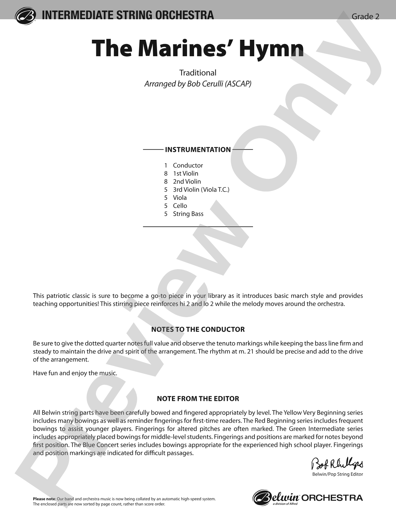 The Marines' Hymn: Score