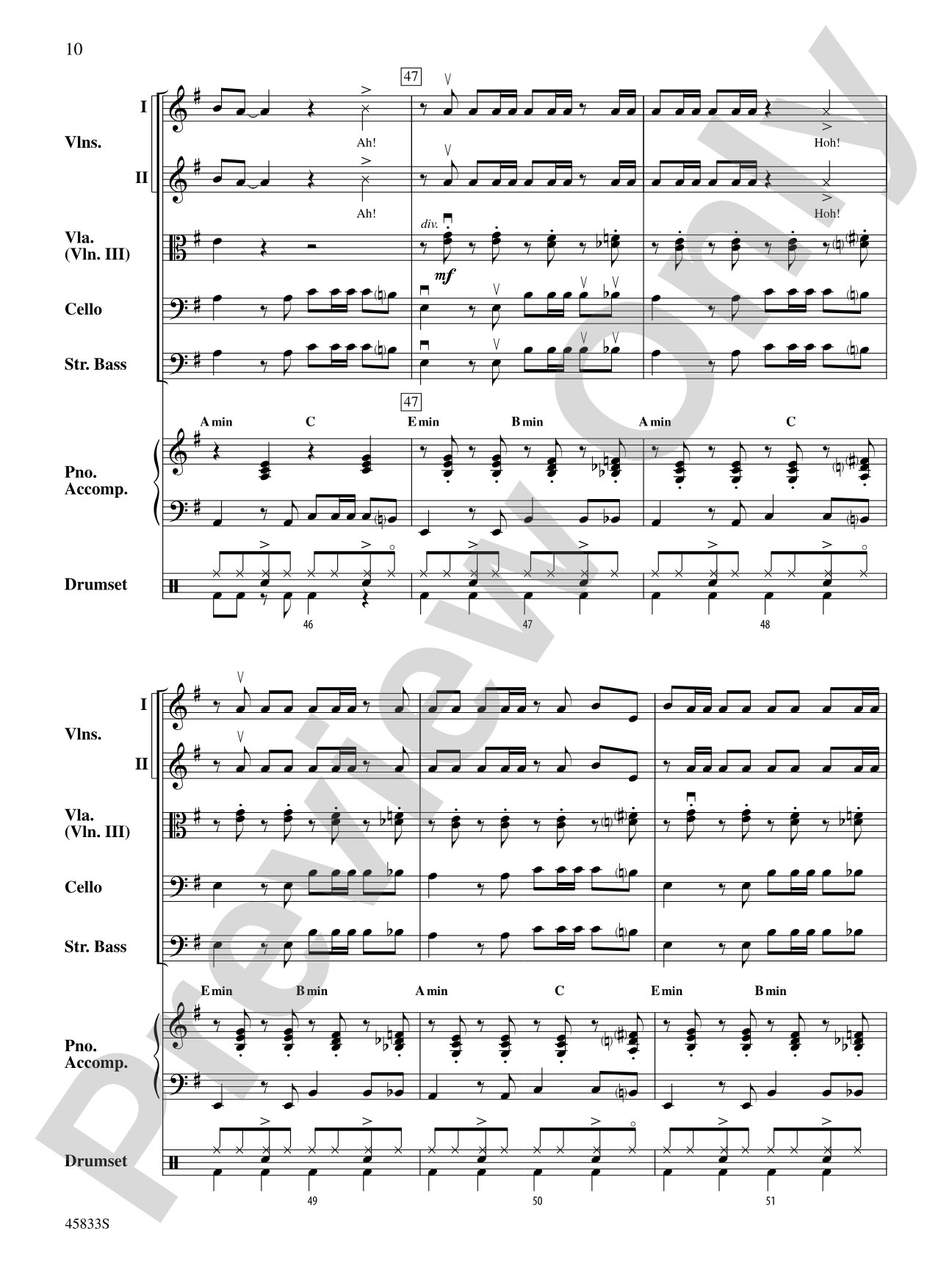 Cake by the Ocean: String Orchestra Conductor Score & Parts