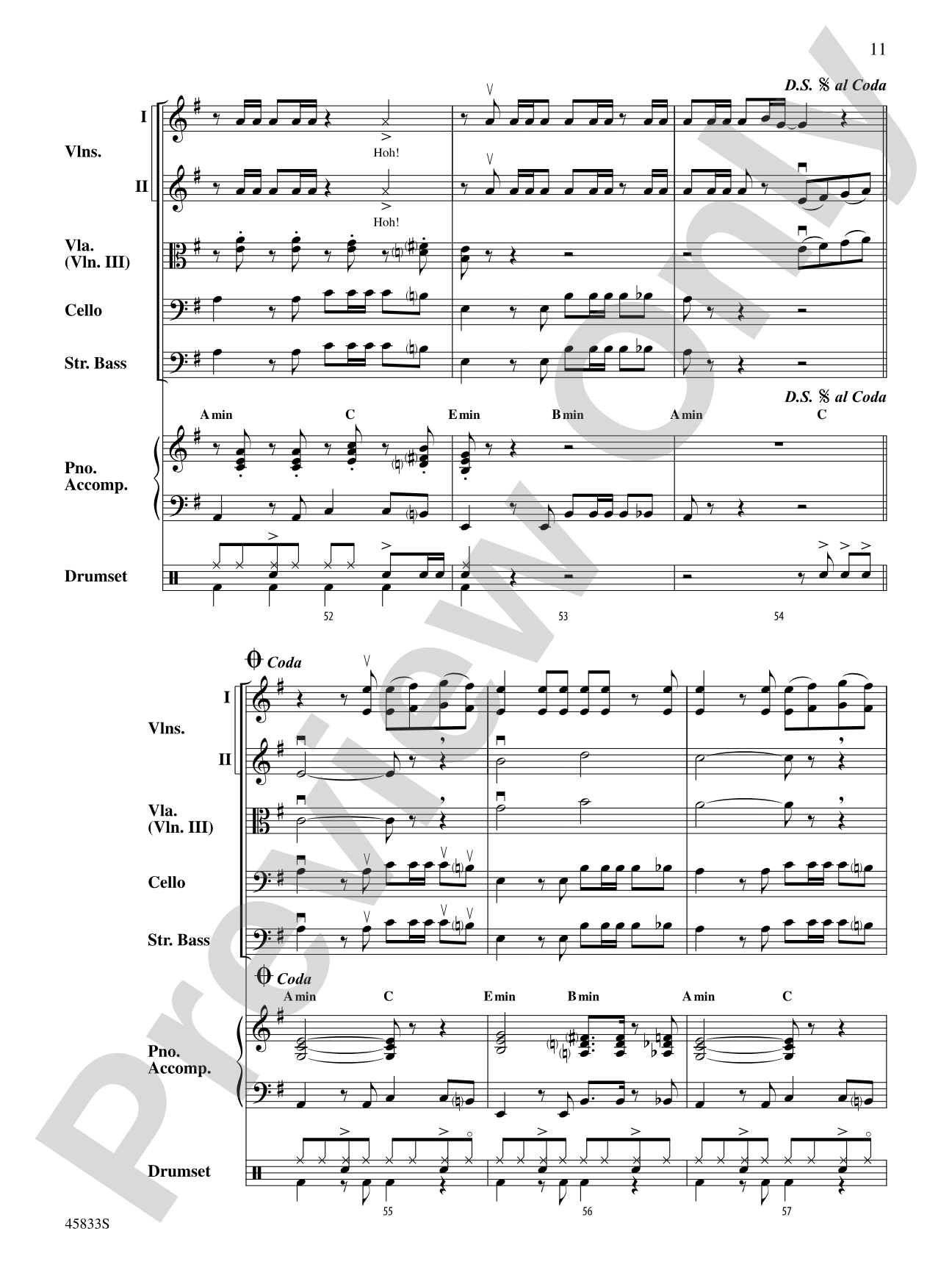 Cake by the Ocean: String Orchestra Conductor Score & Parts
