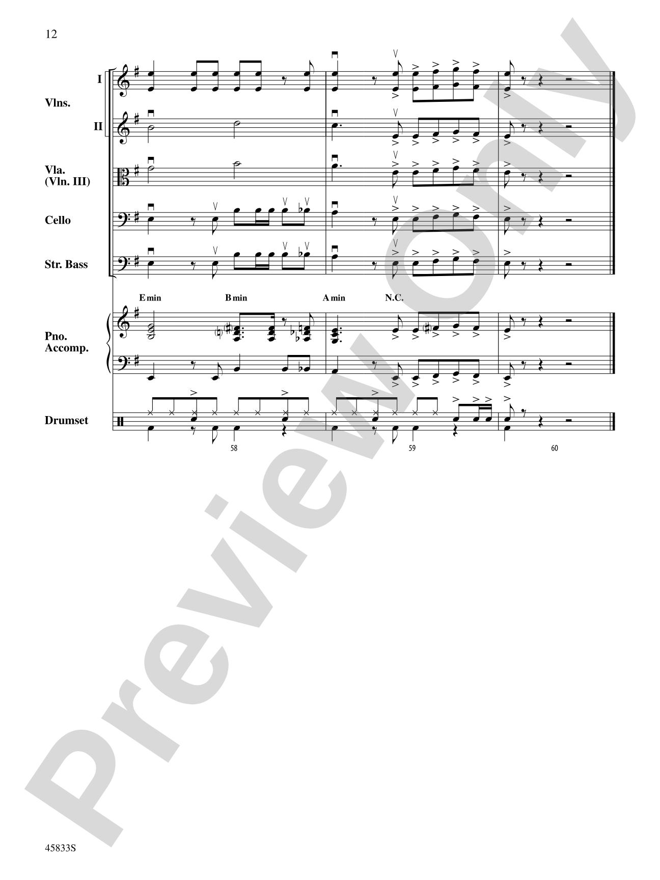 Cake by the Ocean: String Orchestra Conductor Score & Parts