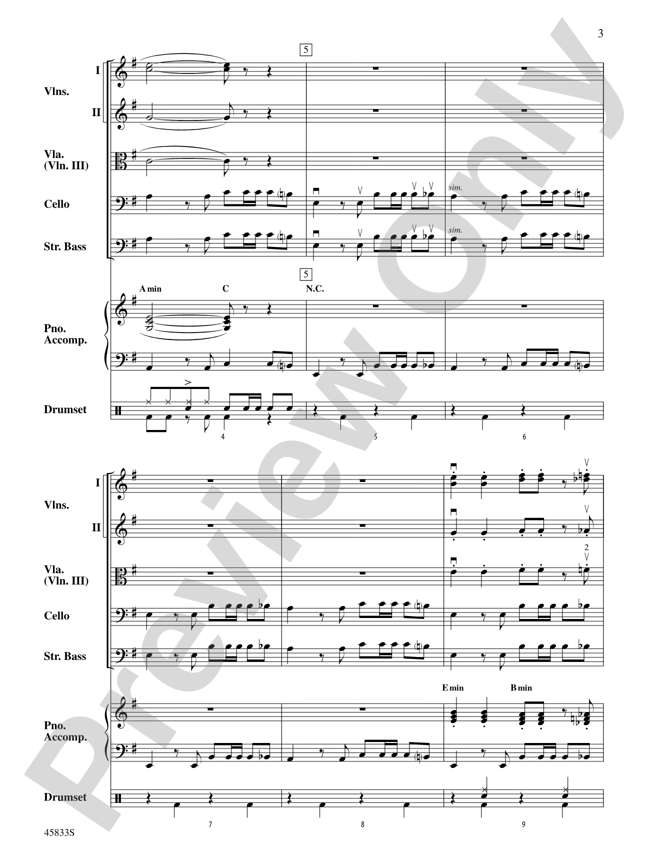 Cake by the Ocean: String Orchestra Conductor Score & Parts
