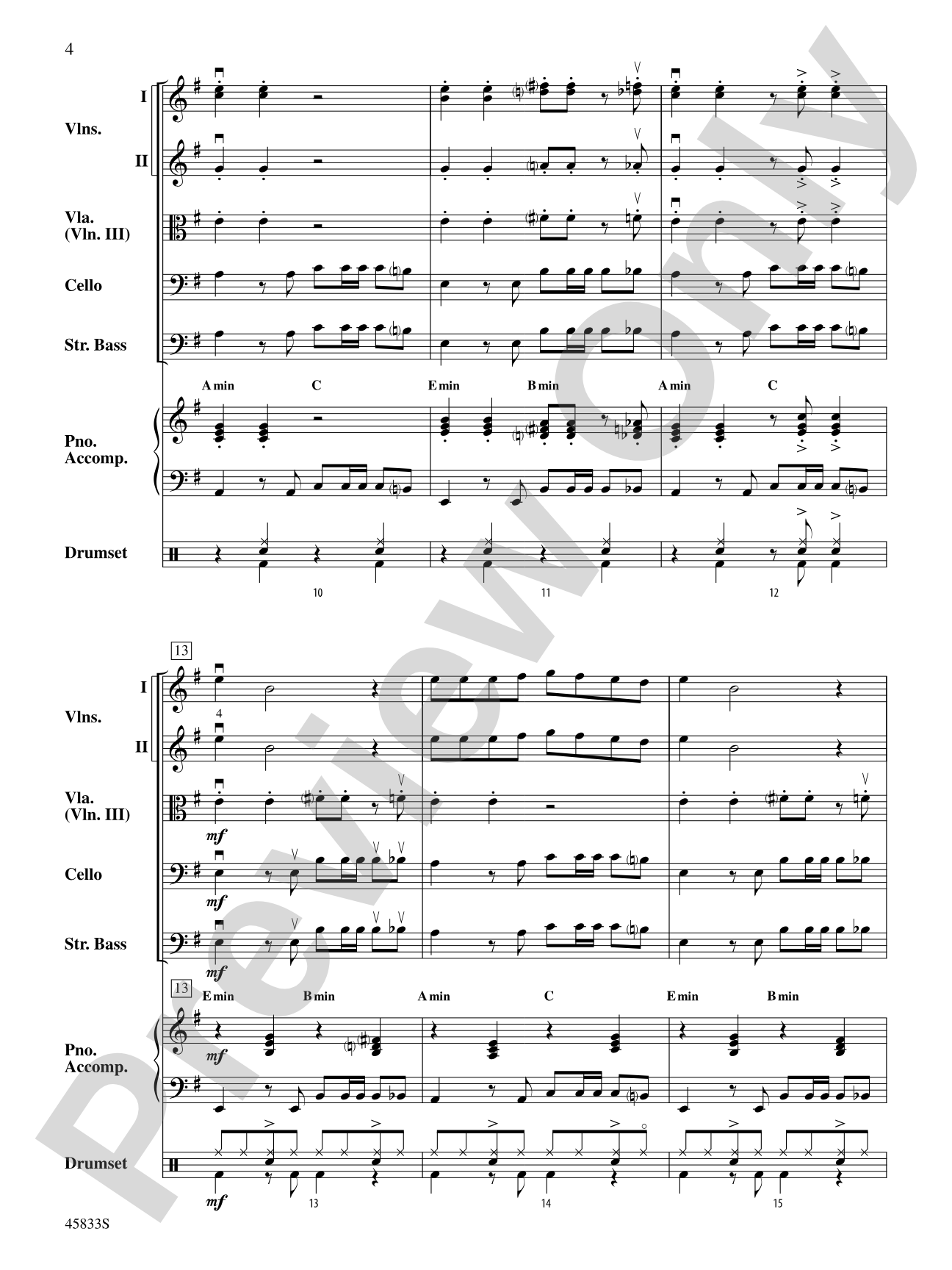 Cake by the Ocean: String Orchestra Conductor Score & Parts