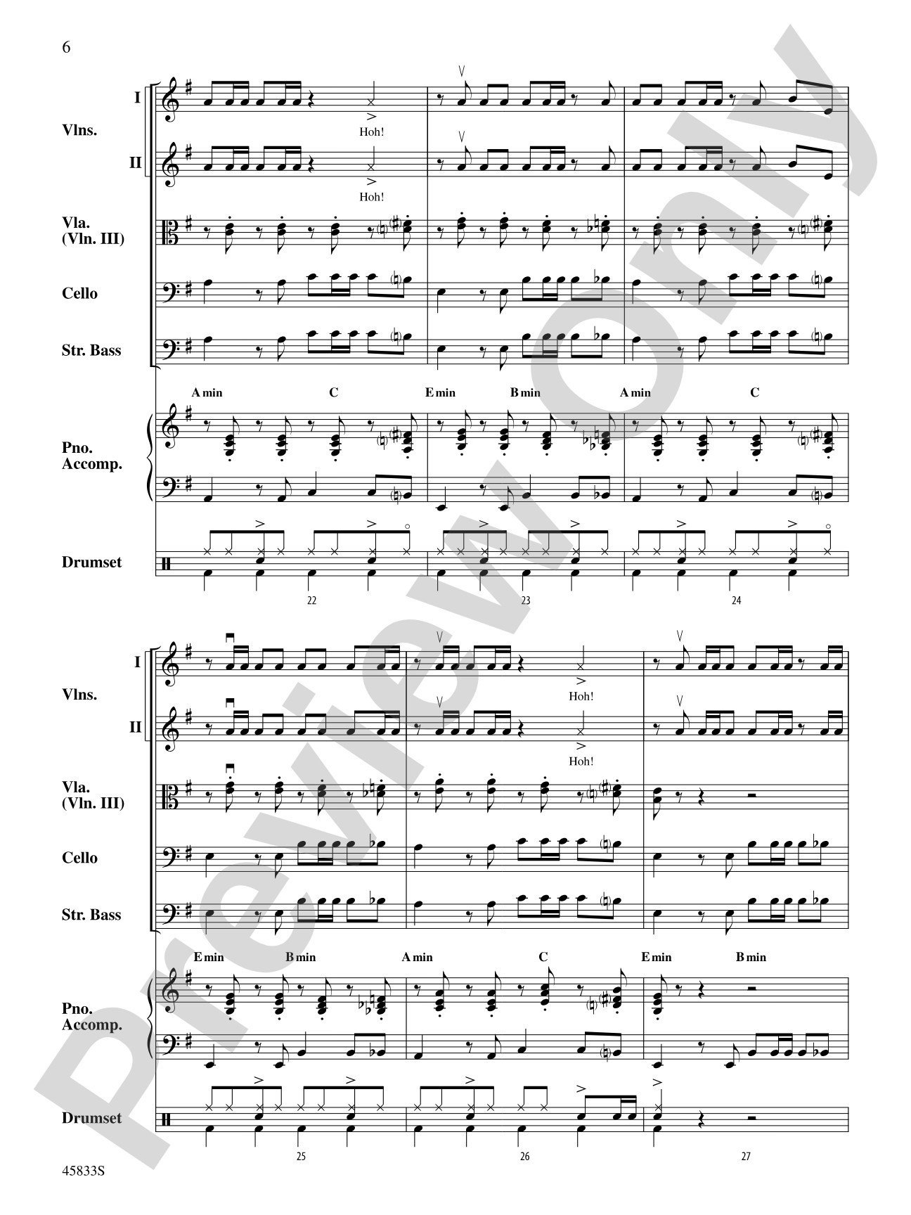 Cake by the Ocean: String Orchestra Conductor Score & Parts