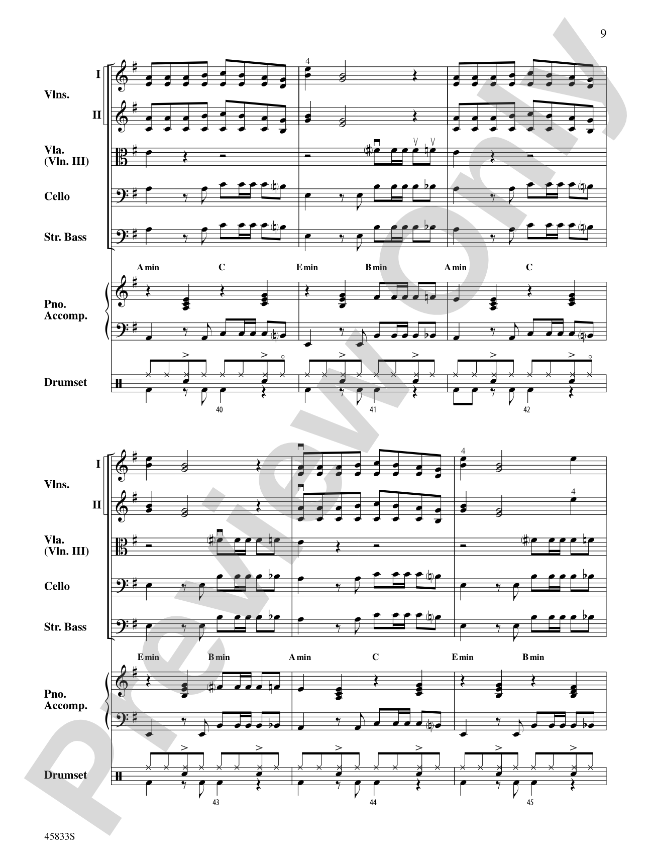 Cake by the Ocean: String Orchestra Conductor Score & Parts