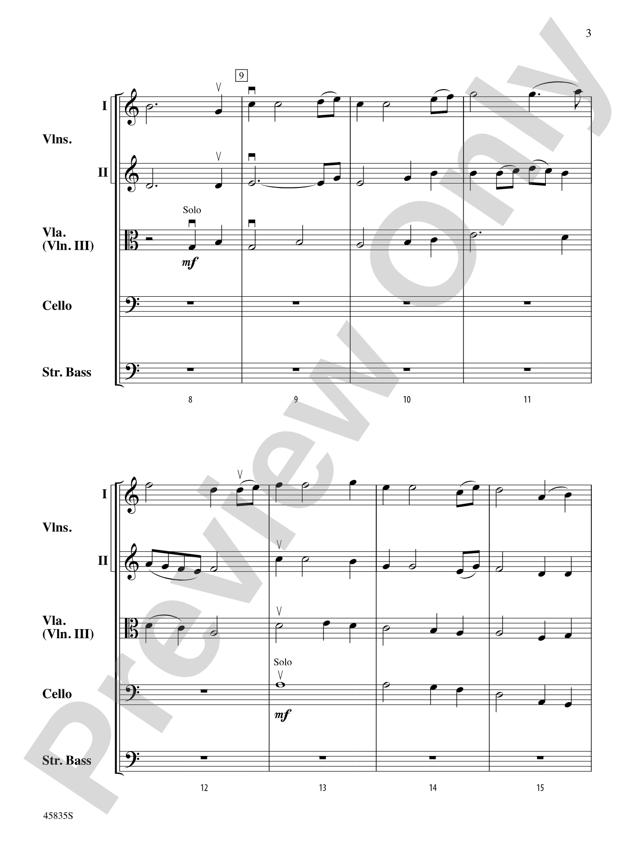 Away in a Manger: String Orchestra Conductor Score & Parts