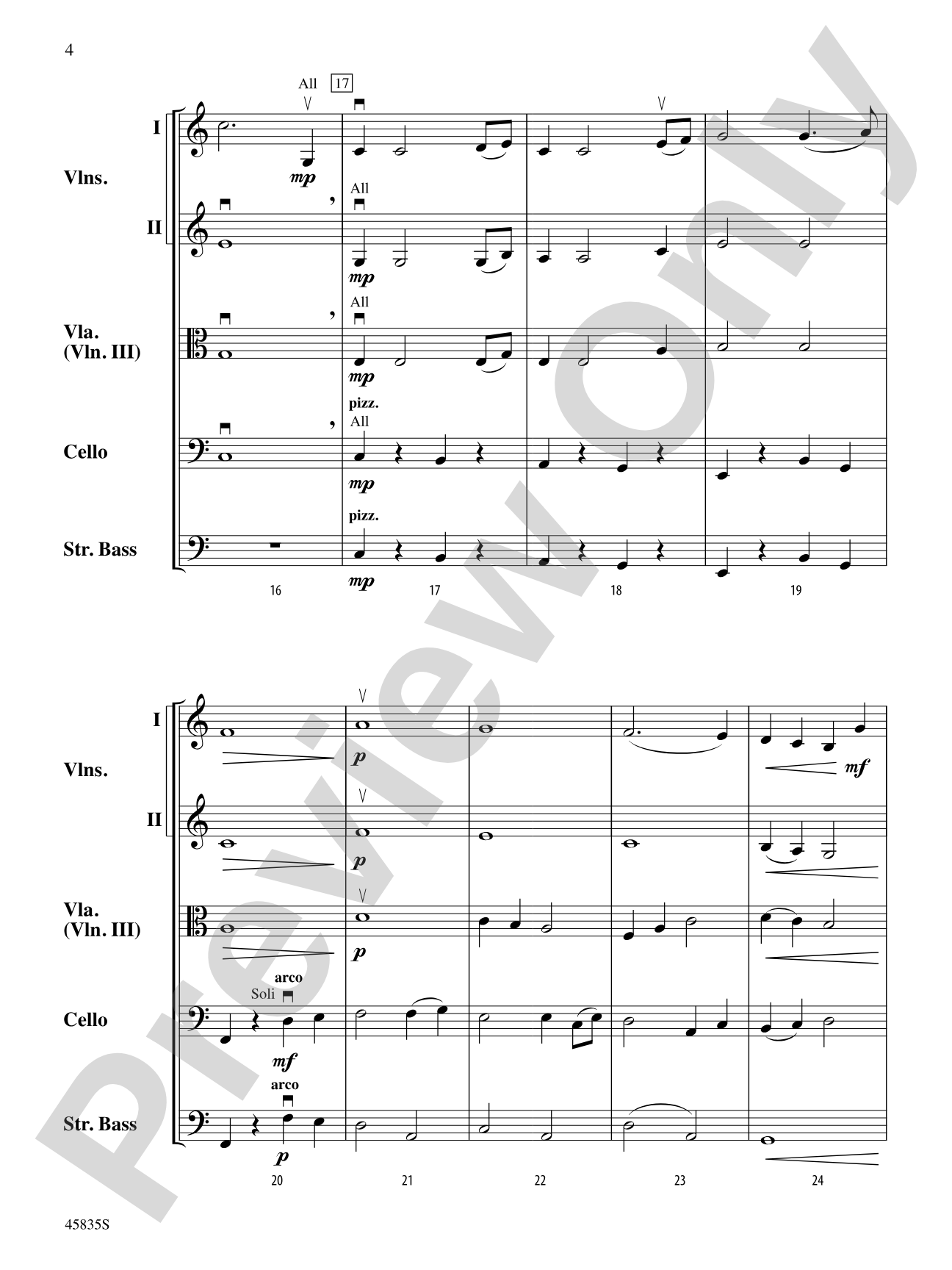 Away in a Manger: String Orchestra Conductor Score & Parts