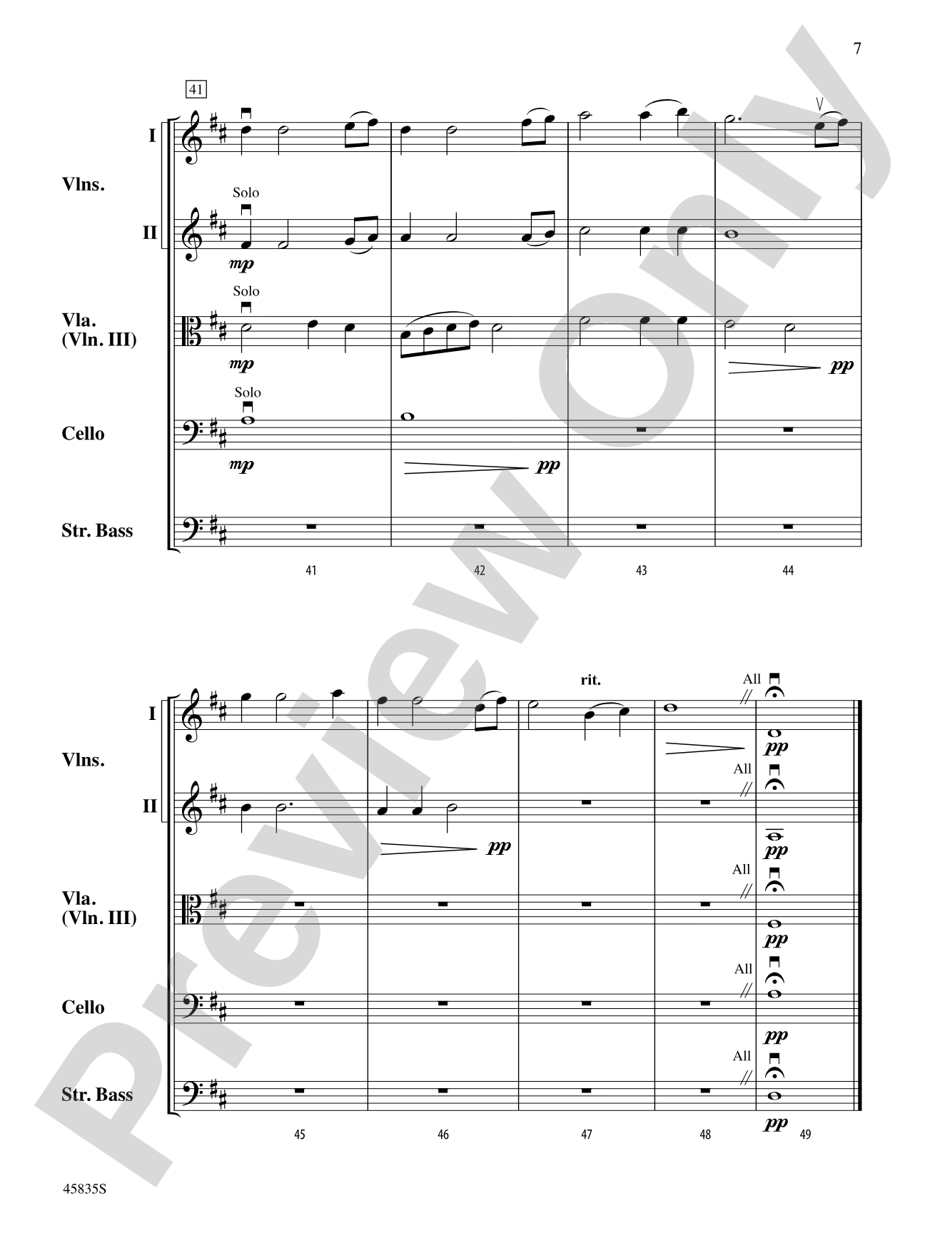 Away in a Manger: String Orchestra Conductor Score & Parts