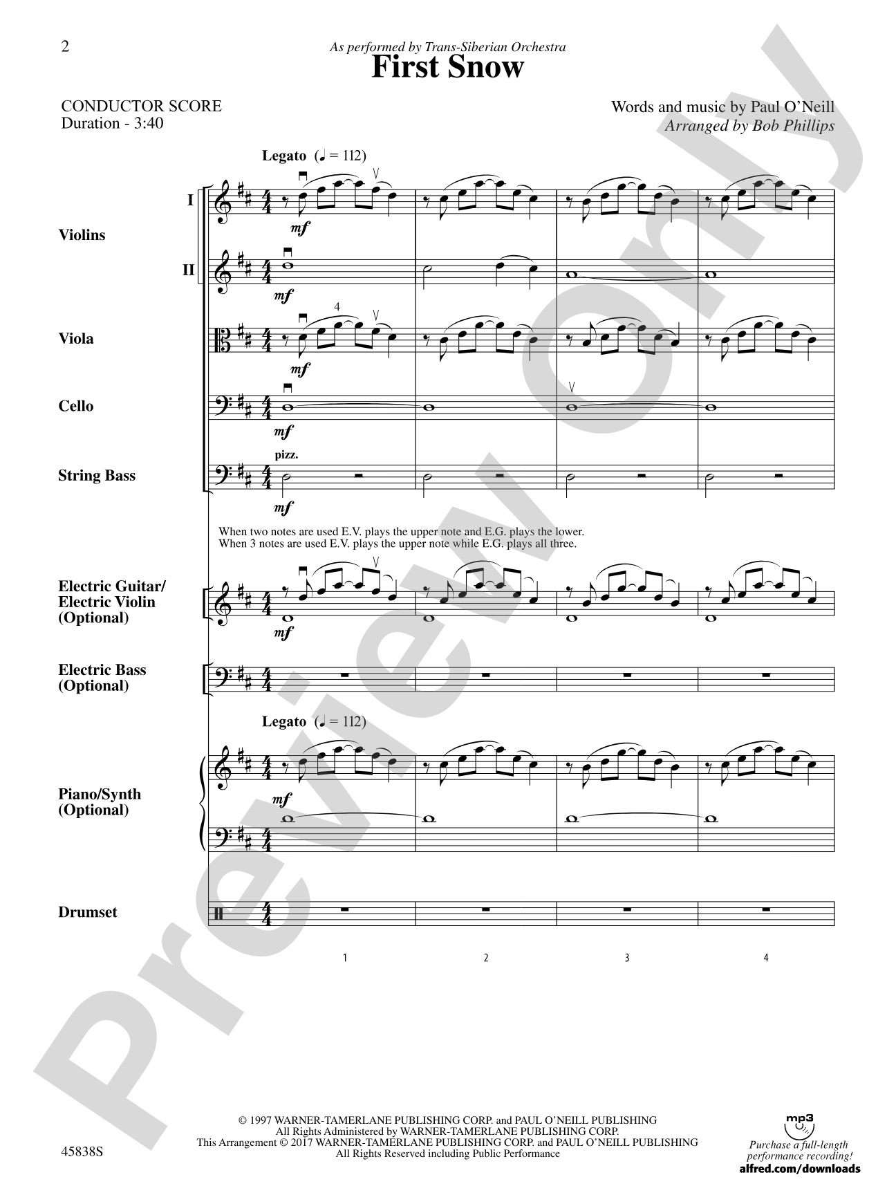 First Snow: String Orchestra Conductor Score & Parts