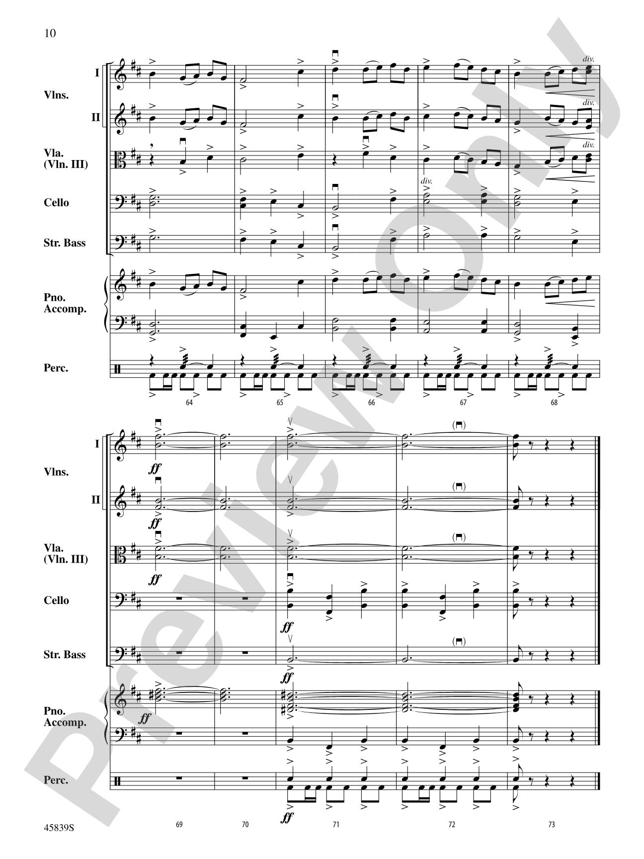 Fandango Festival: Score