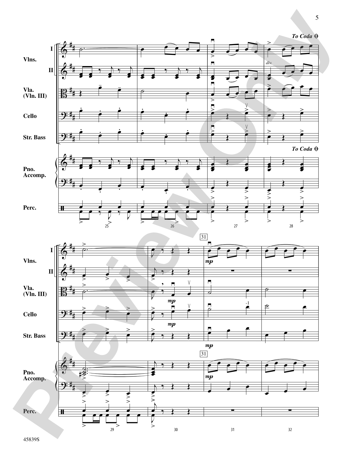 Fandango Festival: Score