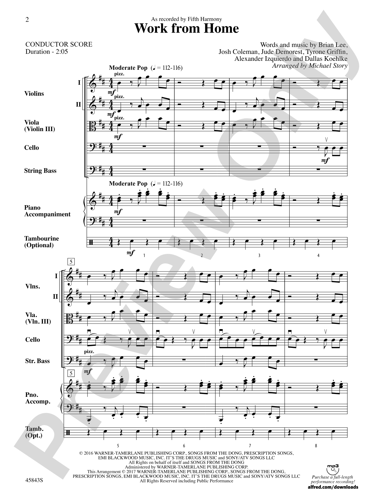 Work from Home: String Orchestra Conductor Score & Parts