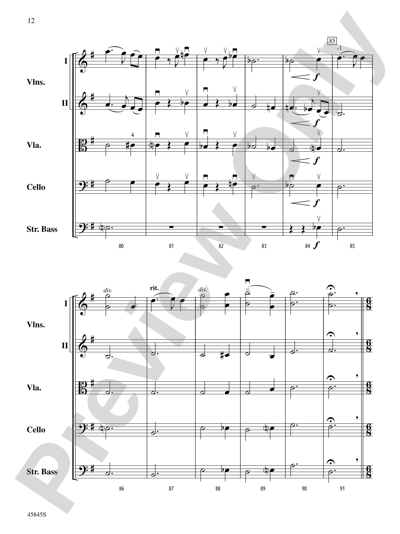 A Percy Grainger Portrait: String Orchestra Conductor Score & Parts