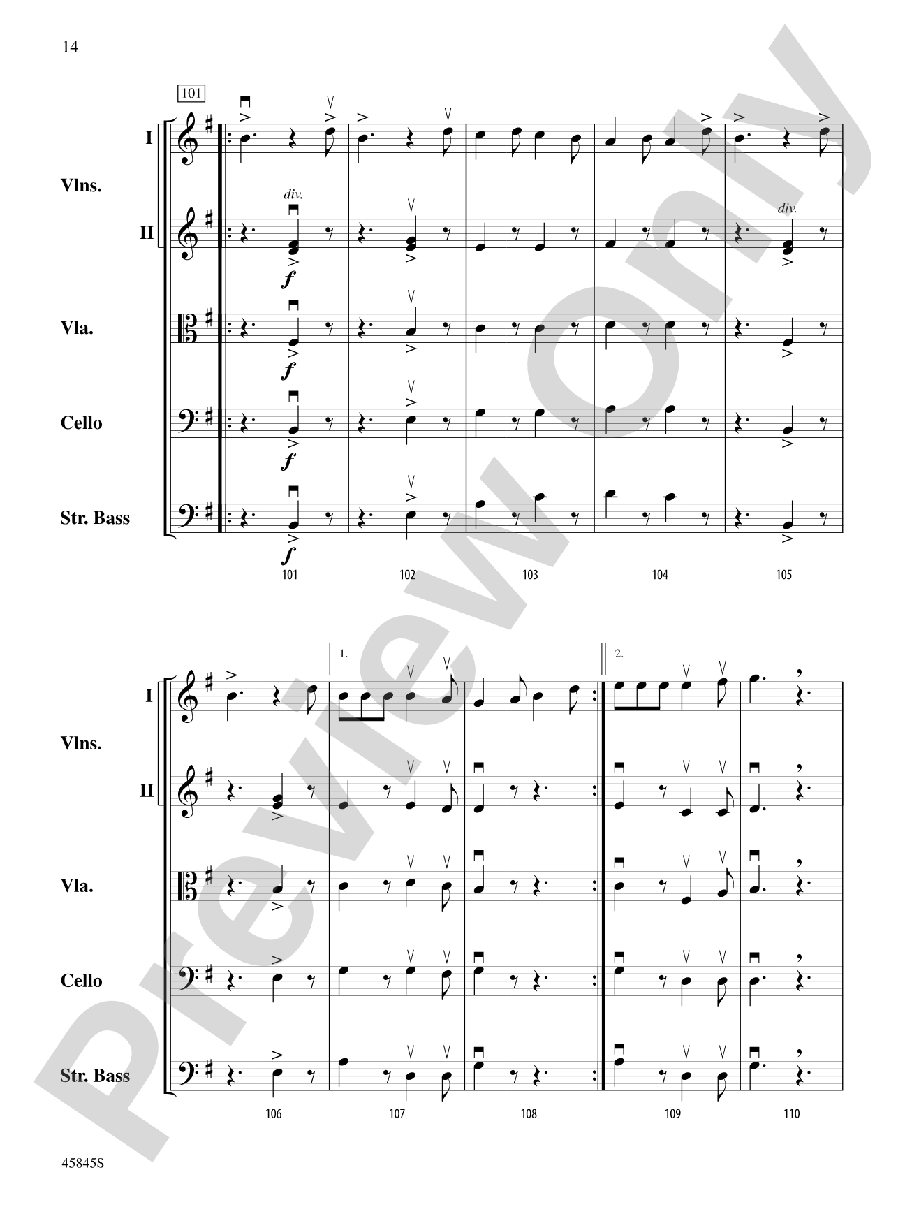 A Percy Grainger Portrait: String Orchestra Conductor Score & Parts