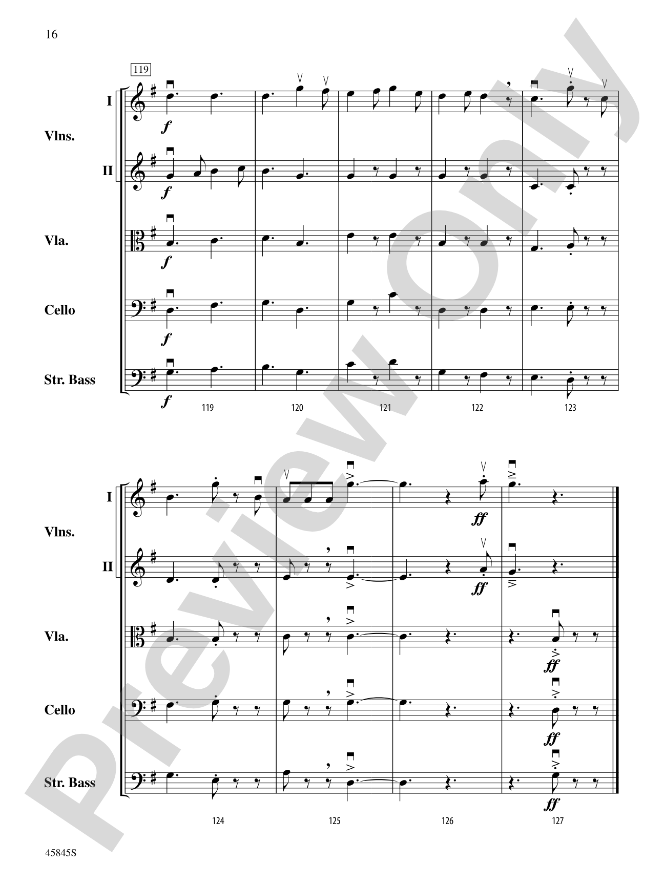 A Percy Grainger Portrait: String Orchestra Conductor Score & Parts