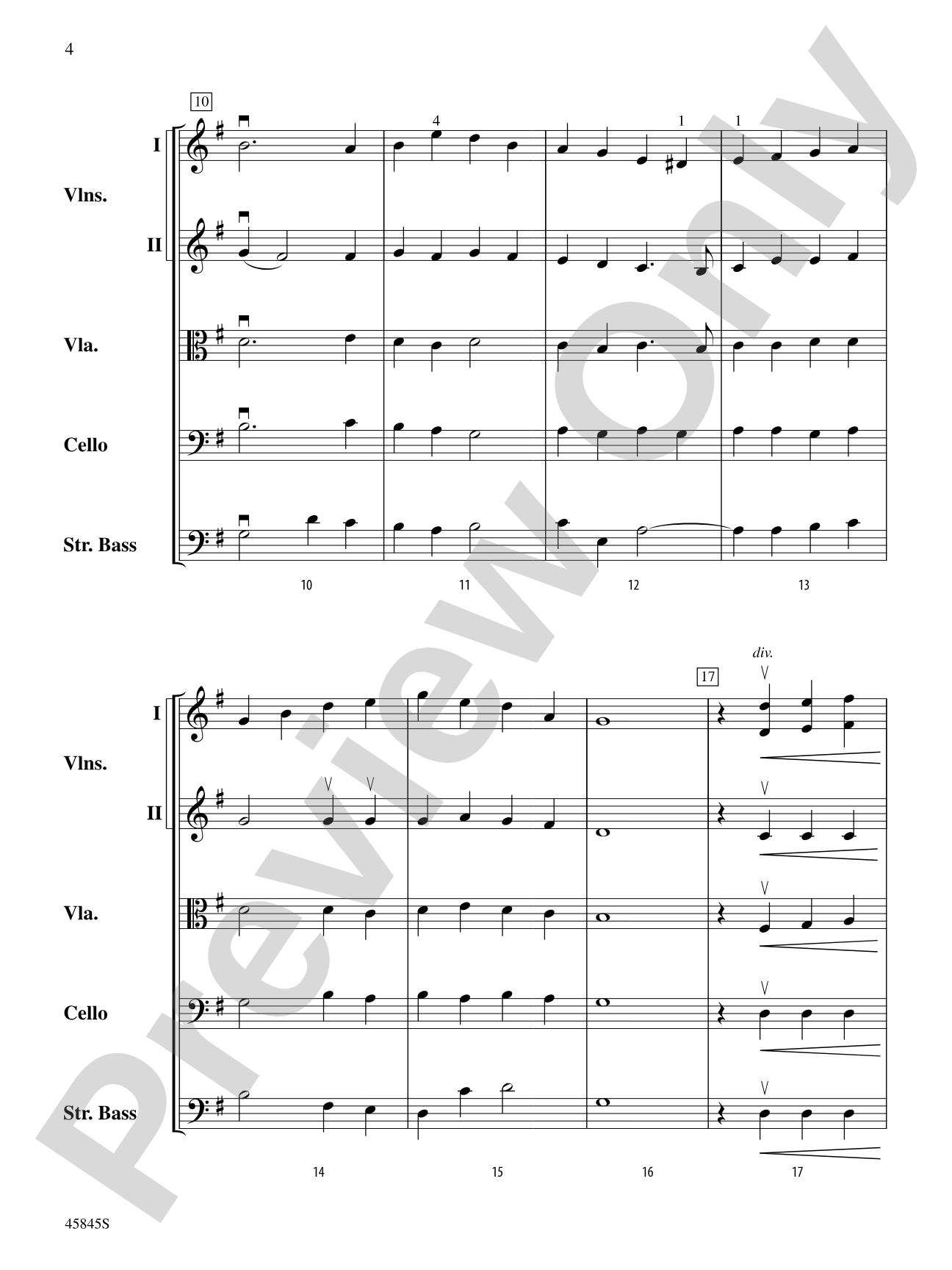 A Percy Grainger Portrait: String Orchestra Conductor Score & Parts