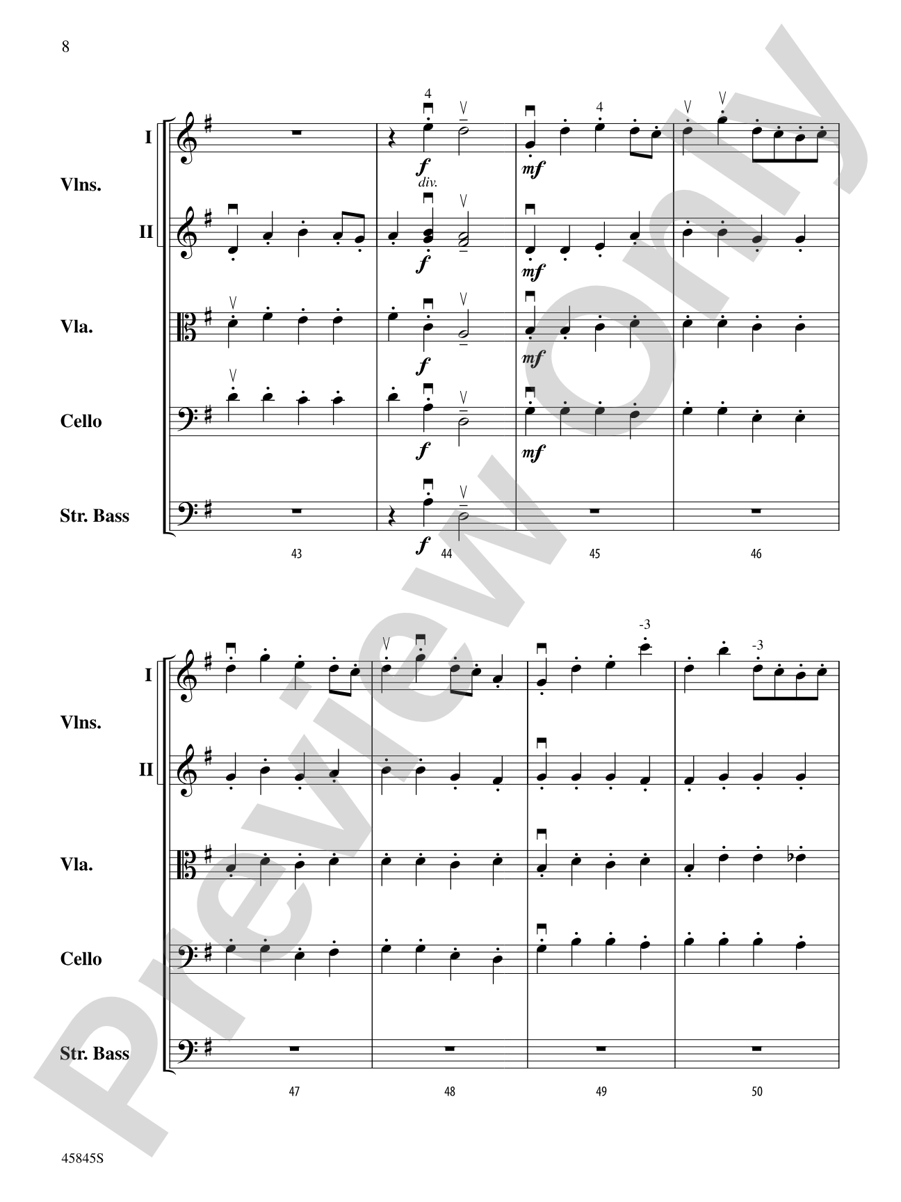 A Percy Grainger Portrait: String Orchestra Conductor Score & Parts