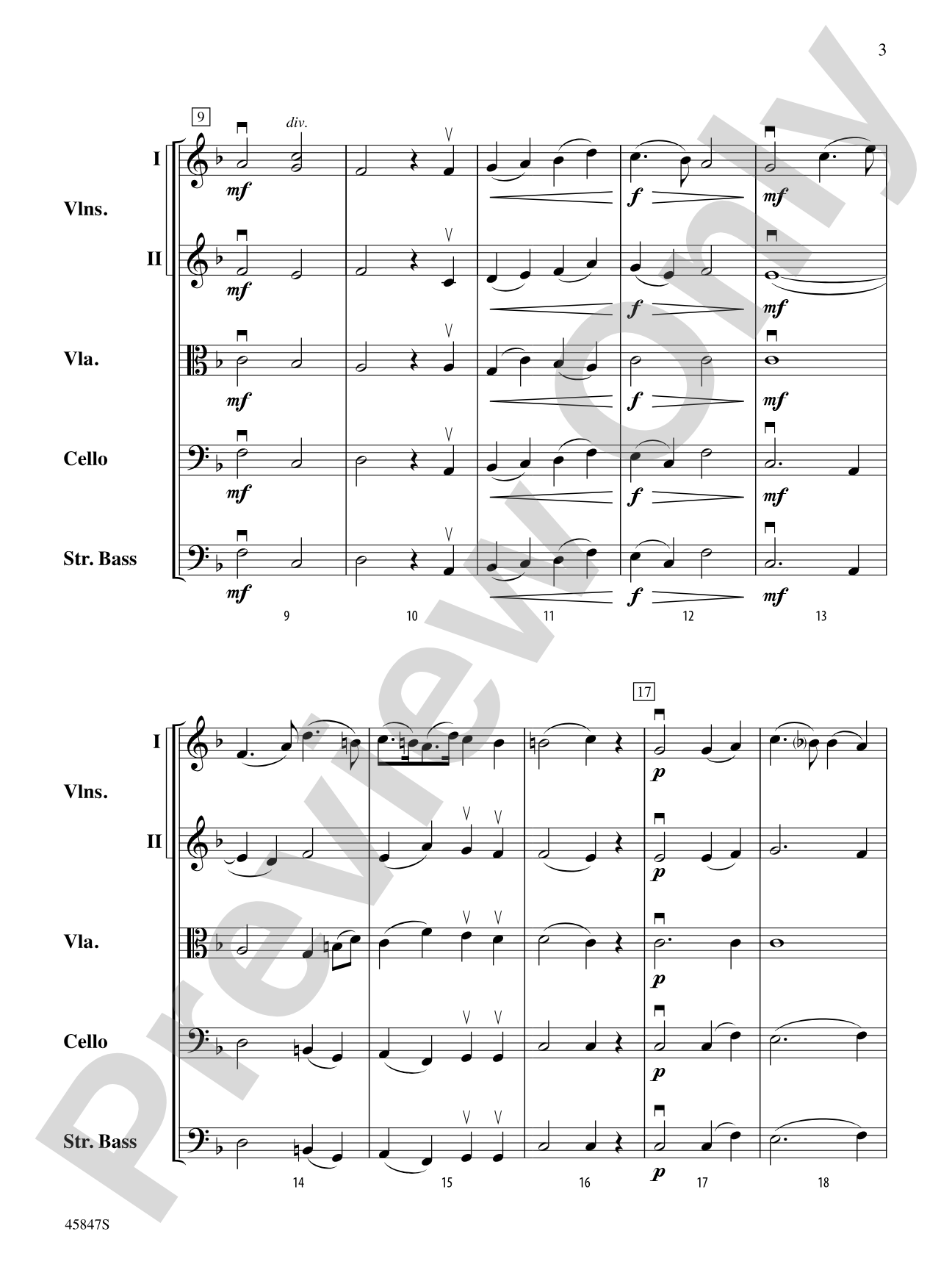 March of the Priests: String Orchestra Conductor Score & Parts