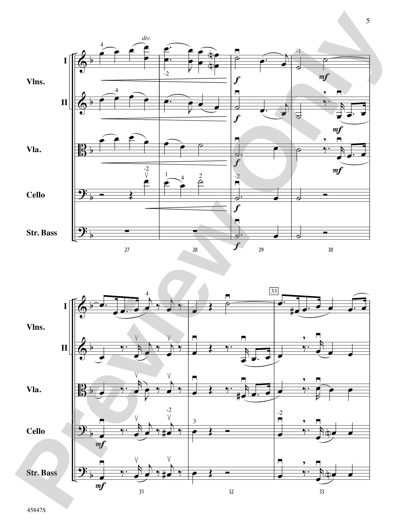 March of the Priests: String Orchestra Conductor Score & Parts